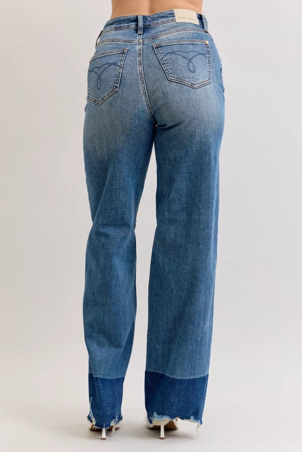 Judy Blue Raw Hem High Waist Column Straight Jeans - Image 5
