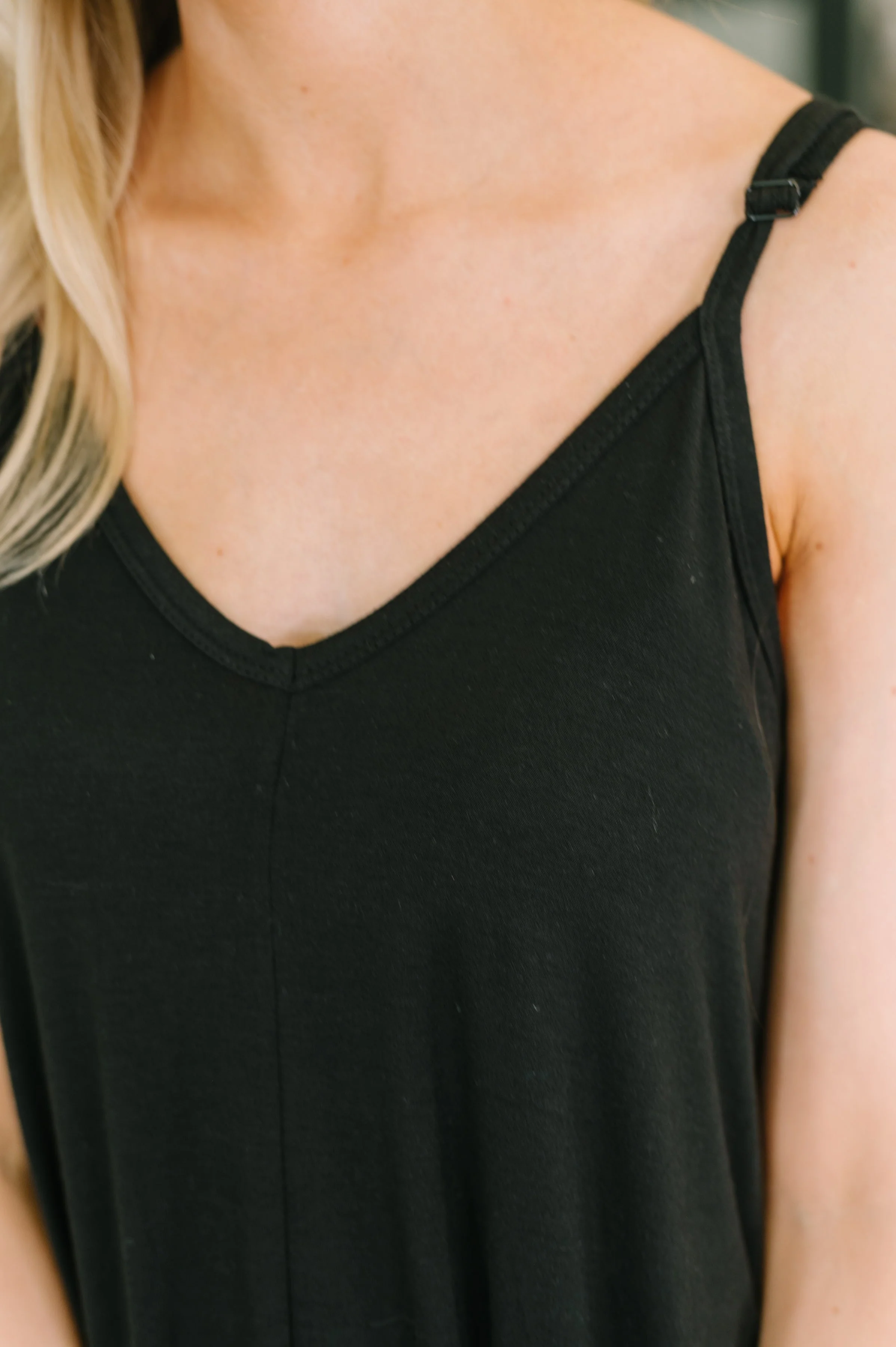 Just Getting Started Spaghetti Strap Maxi Dress in Black - Image 2