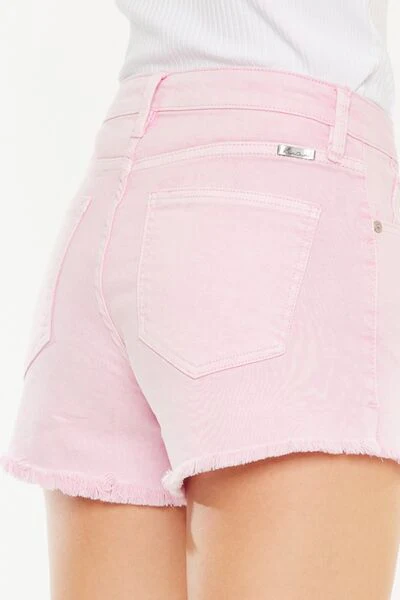 Kancan Raw Hem High Waist Denim Shorts - Image 8