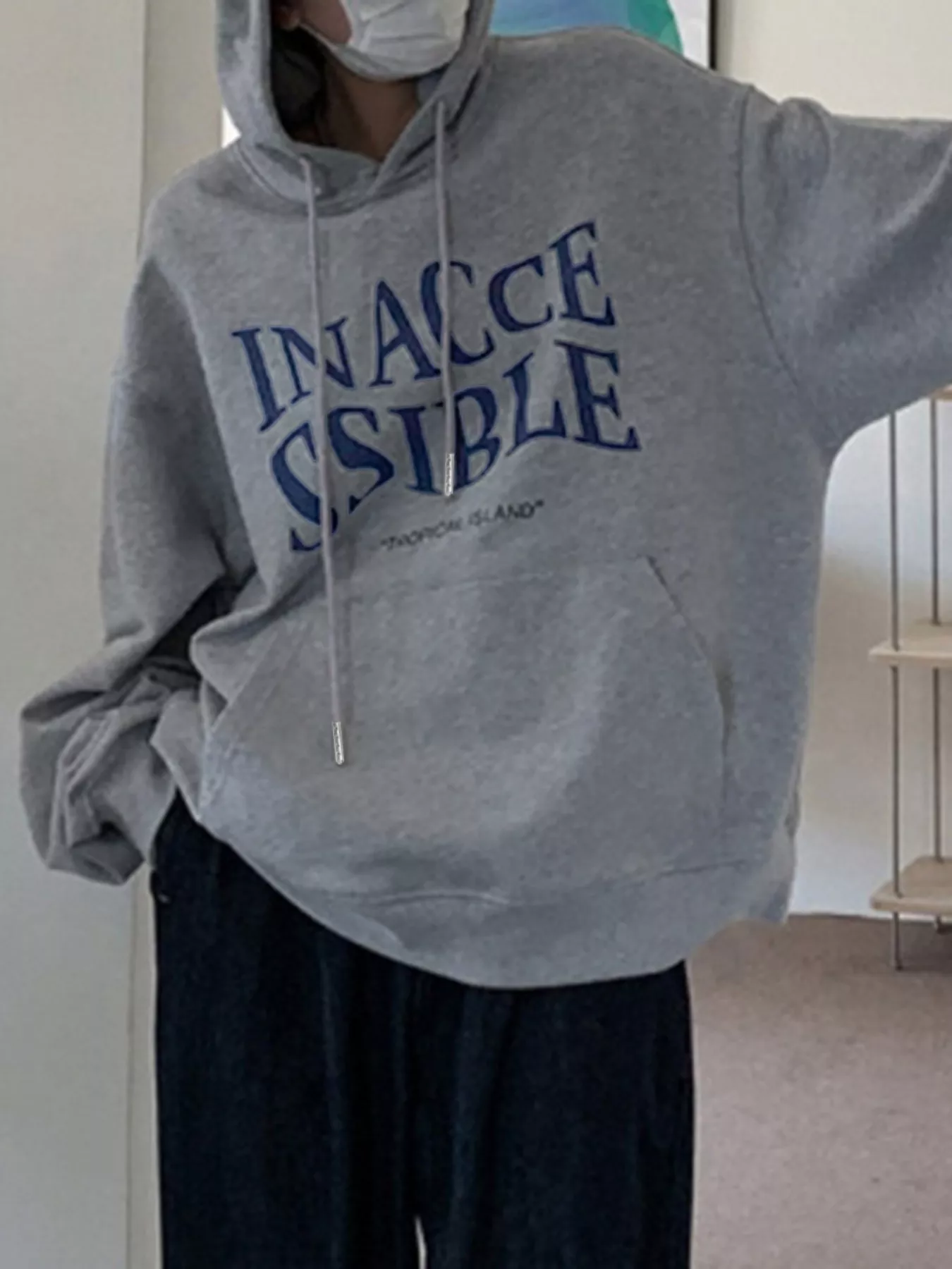 Kangaroo Pocket Drawstring Hoodie - Image 2
