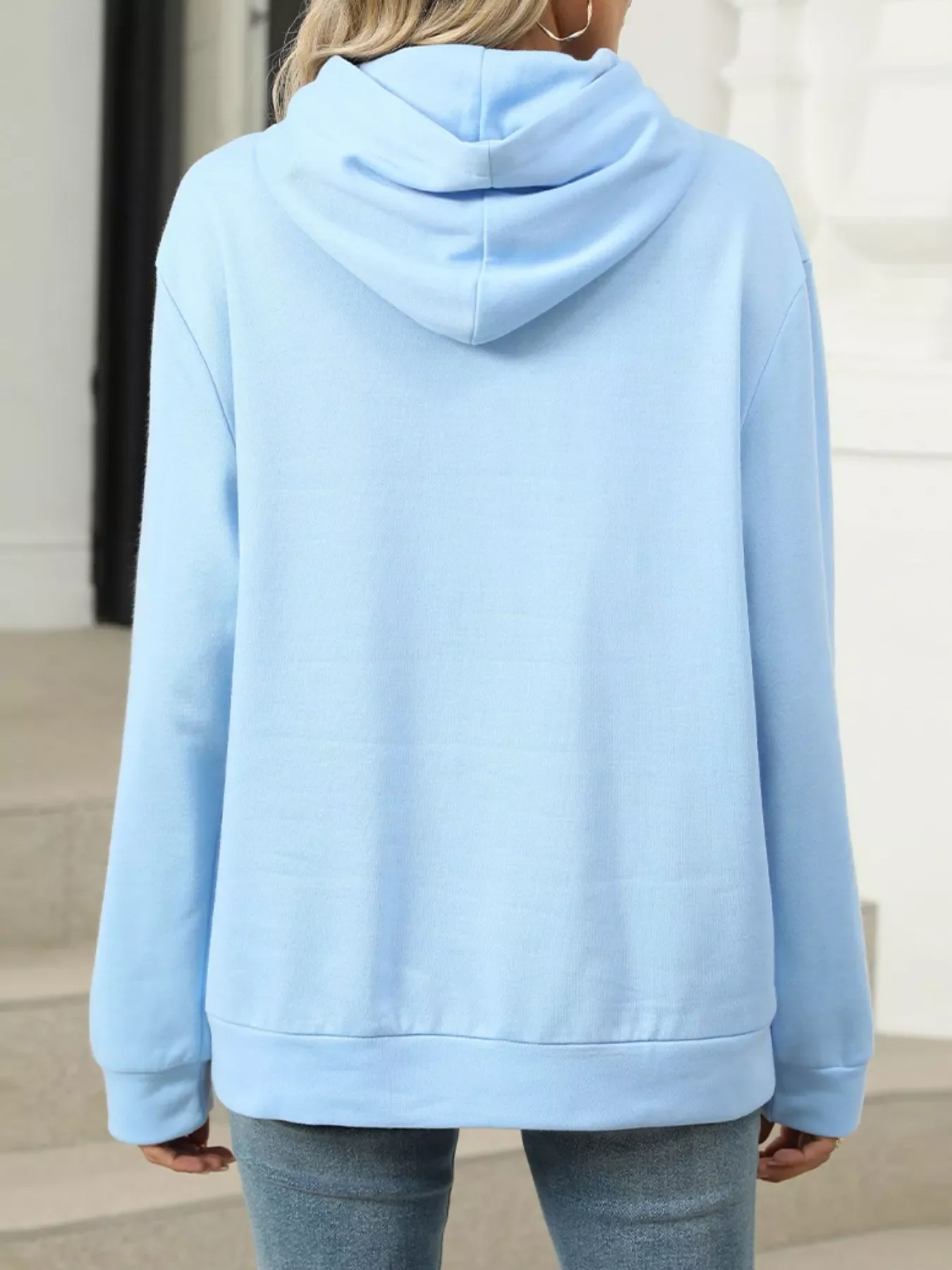 Kangaroo Pocket Long Sleeve Hoodie - Image 9