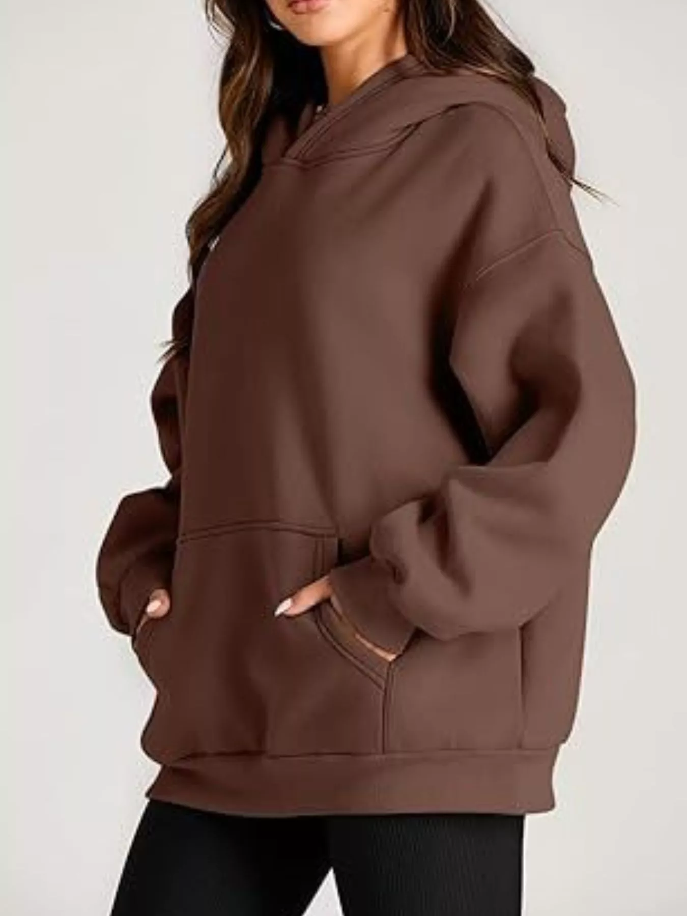 Kangaroo Pocket Long Sleeve Hoodie - Image 35