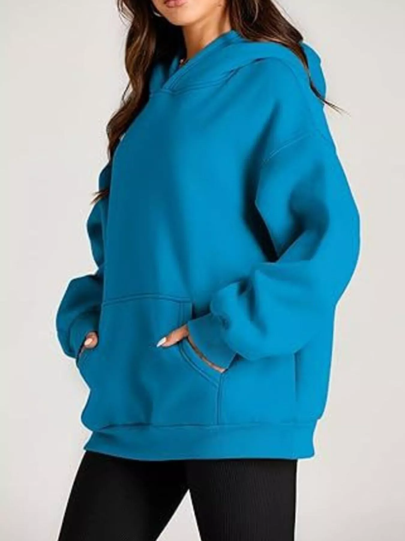 Kangaroo Pocket Long Sleeve Hoodie - Image 8