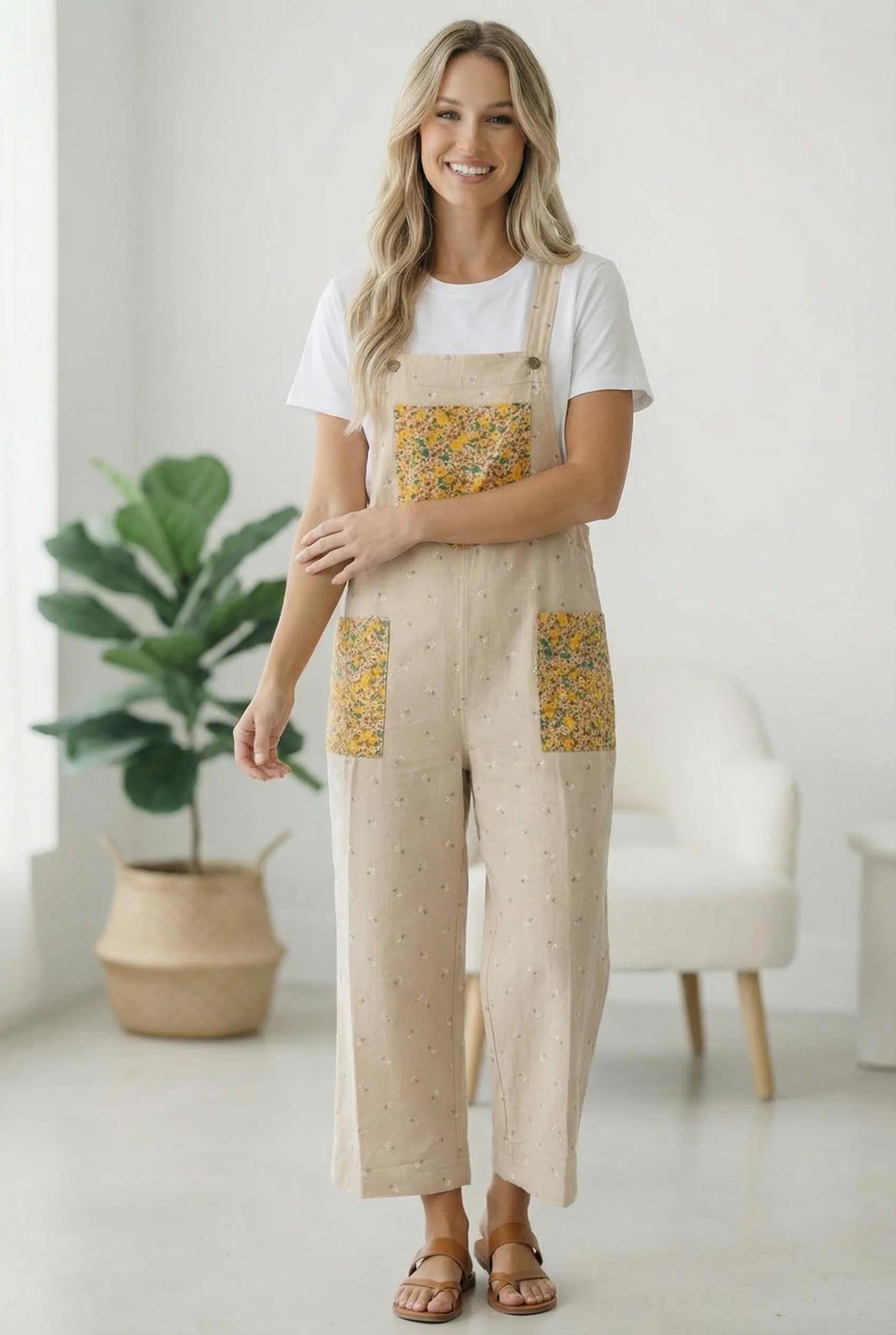 Sunflower Patch Pocket Overalls - Image 4
