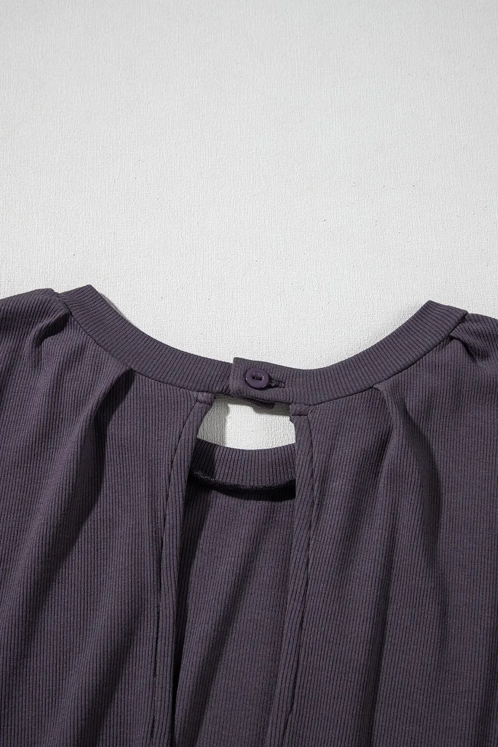 Knit Open Back Cap Sleeve Drawstring Romper - Image 8