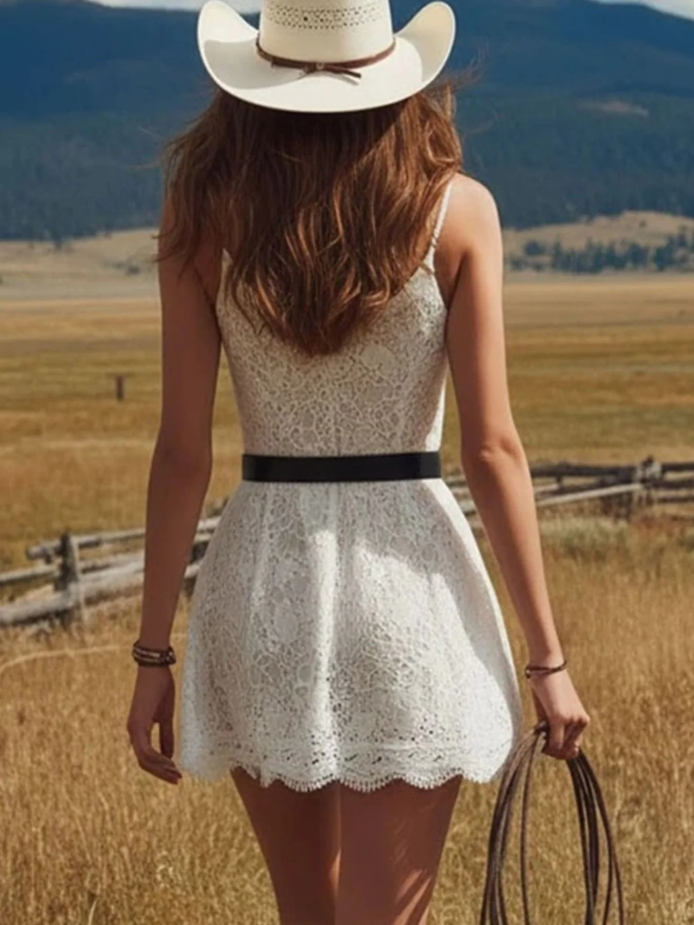 Lace Button Up Mini Dress - Image 3