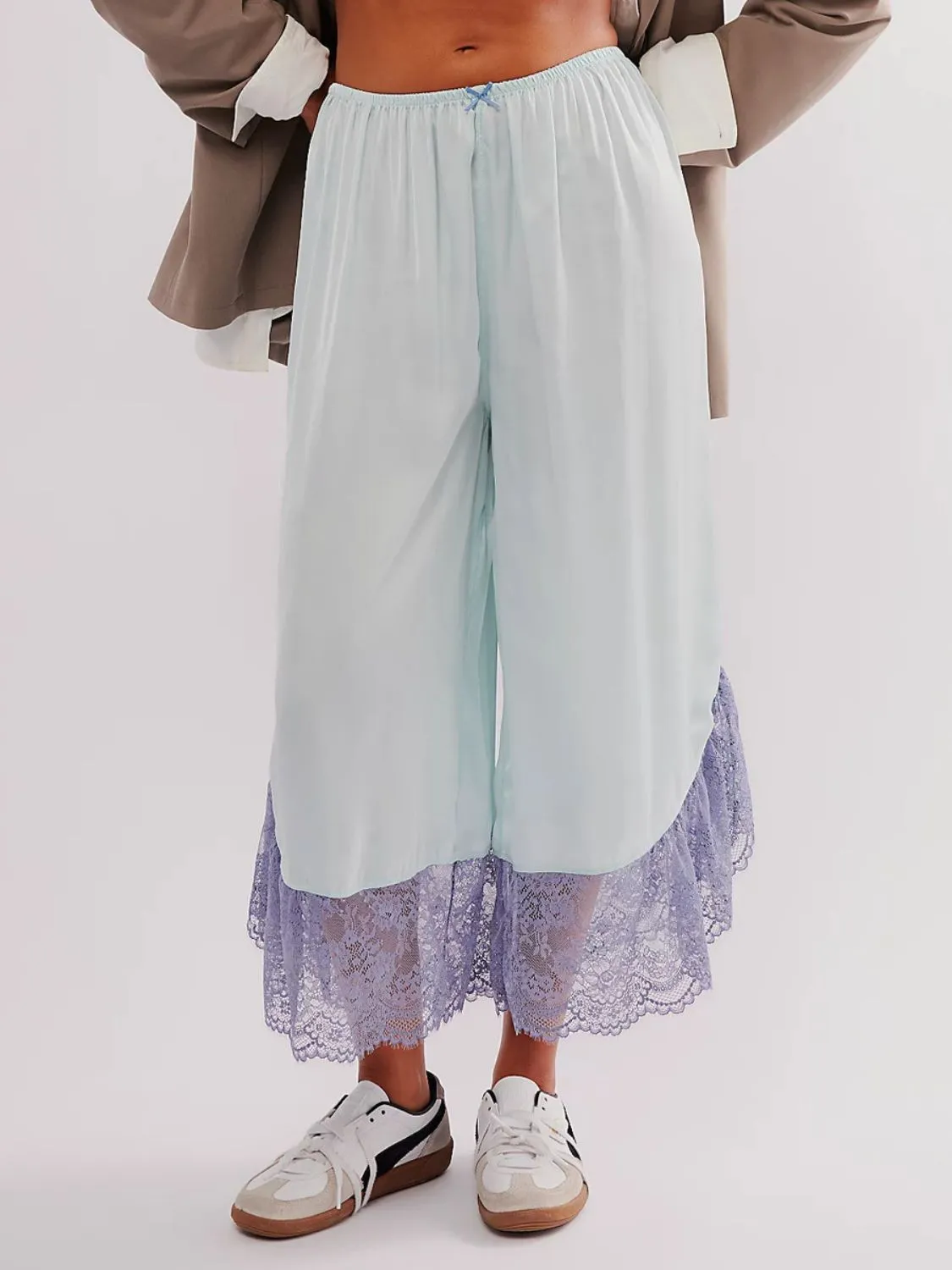 Lace Detail Wide Leg Pants - Image 6