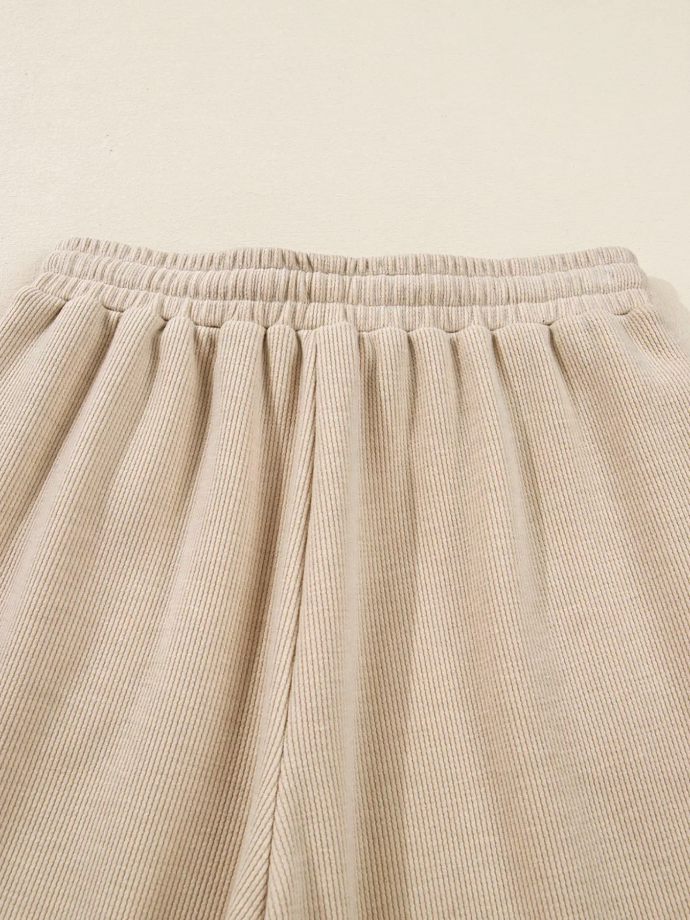 Lace Drawstring Hoodie and High Waist Pants Corduroy Suit - Image 14