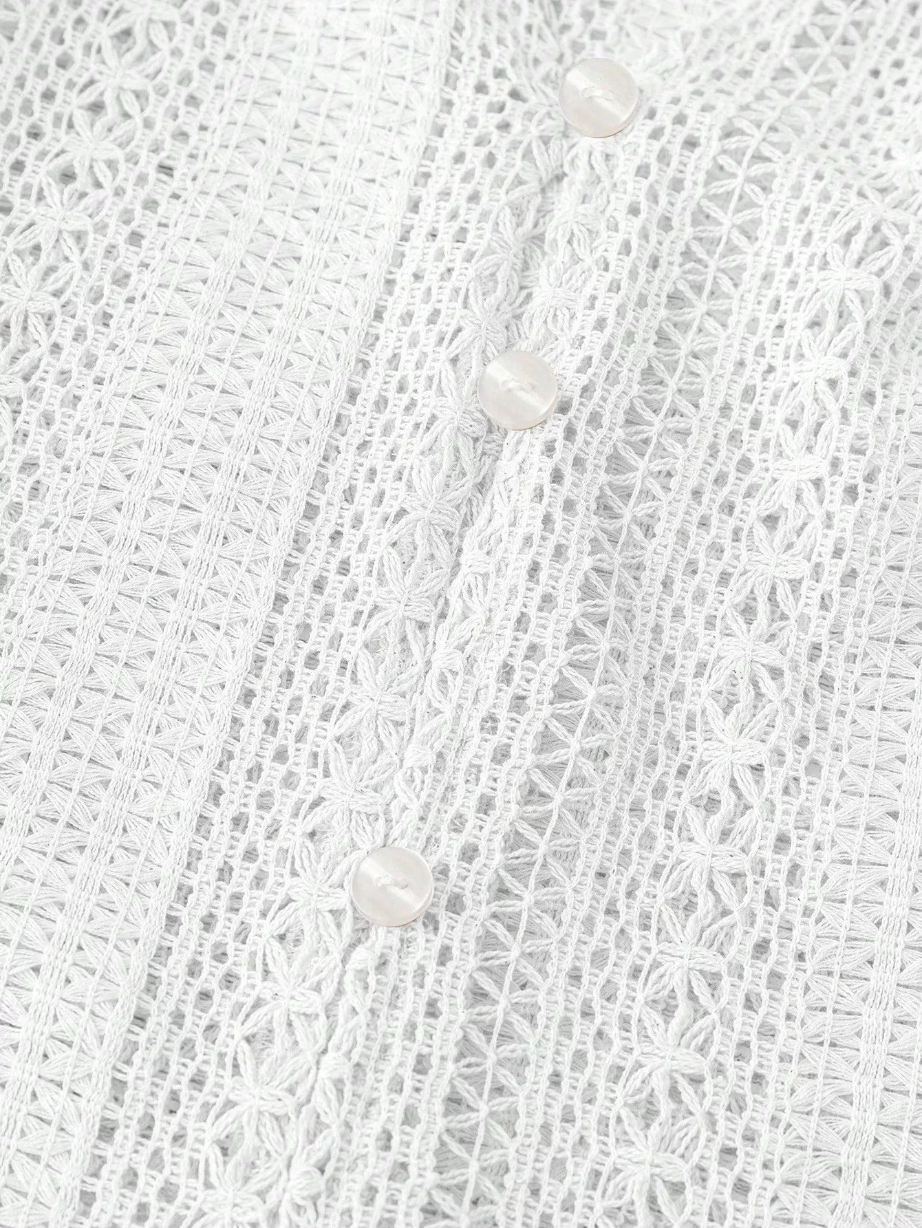 Lace Notched Long Sleeve Shirt - Image 12