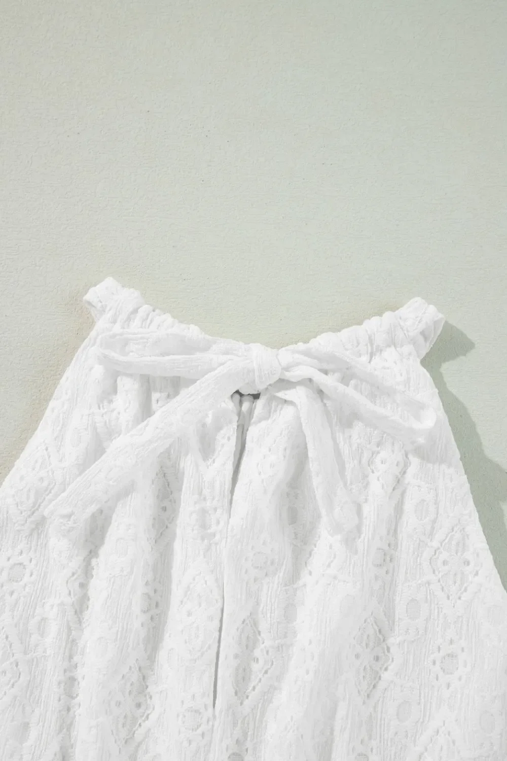 Lace Sleeveless Tied Waist Mini Dress - Image 12
