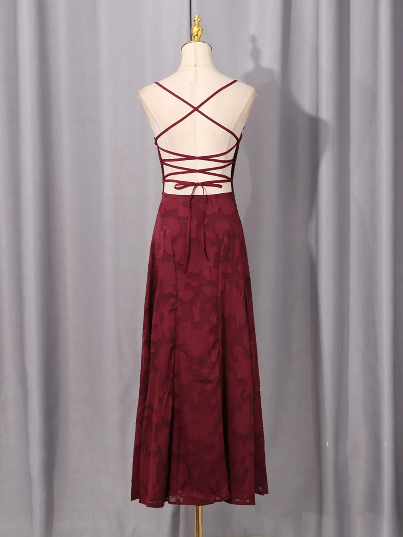 Lace Spaghetti Strap Maxi Dress - Image 7