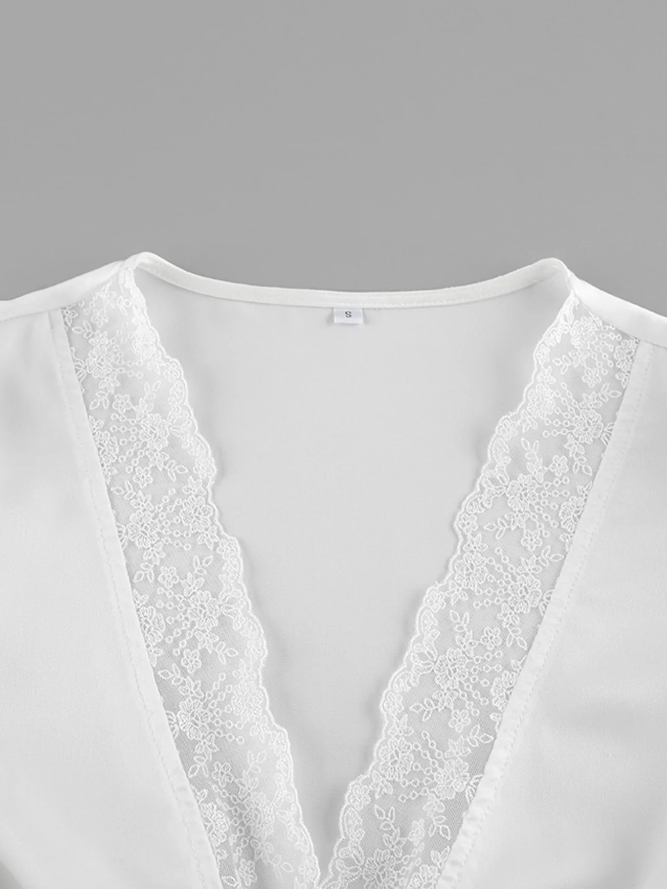 Lace Trimmed Top and Skirt Two-Piece Set - Image 14