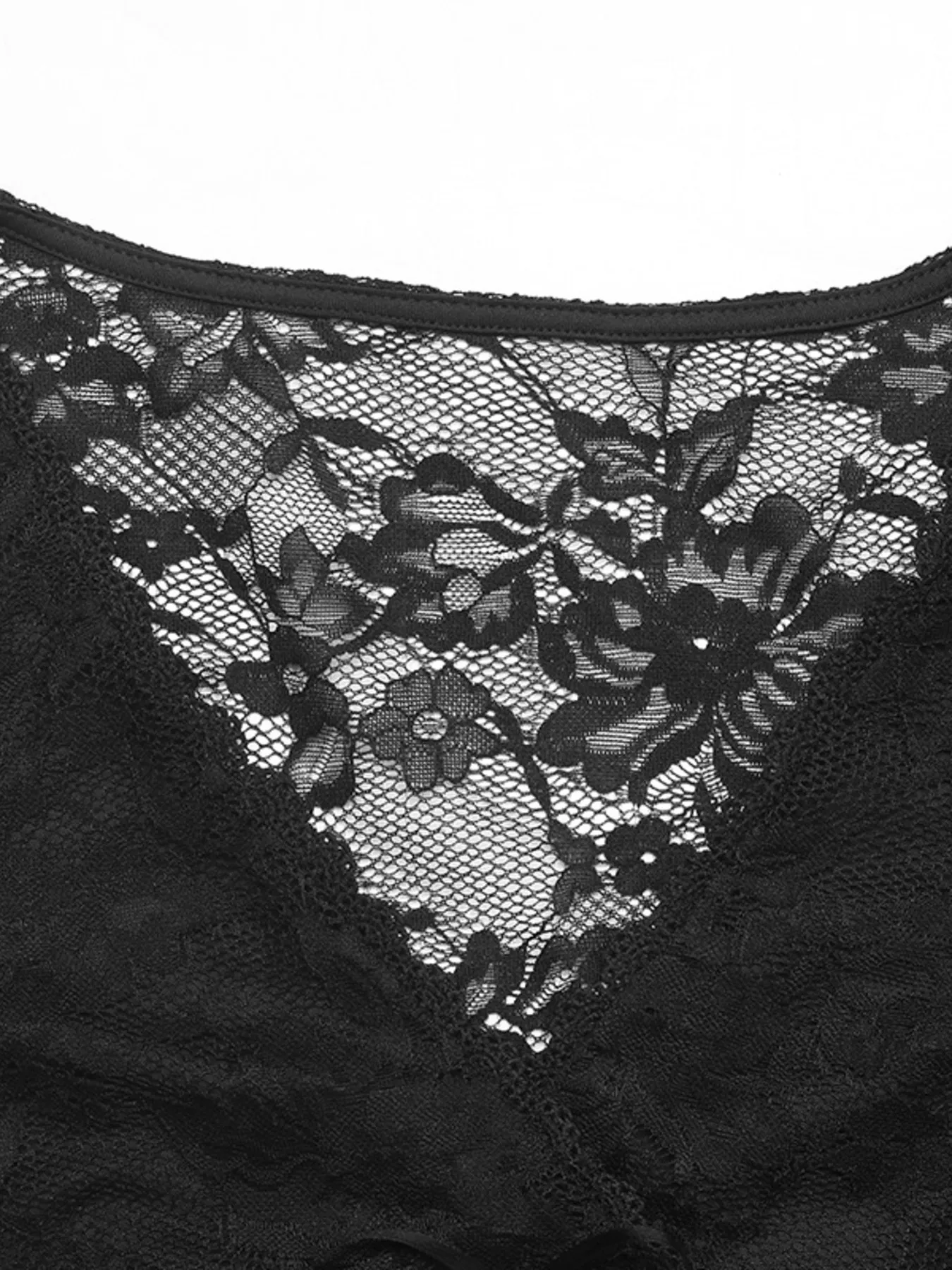 Lace V-Neck Long Sleeve Top - Image 7
