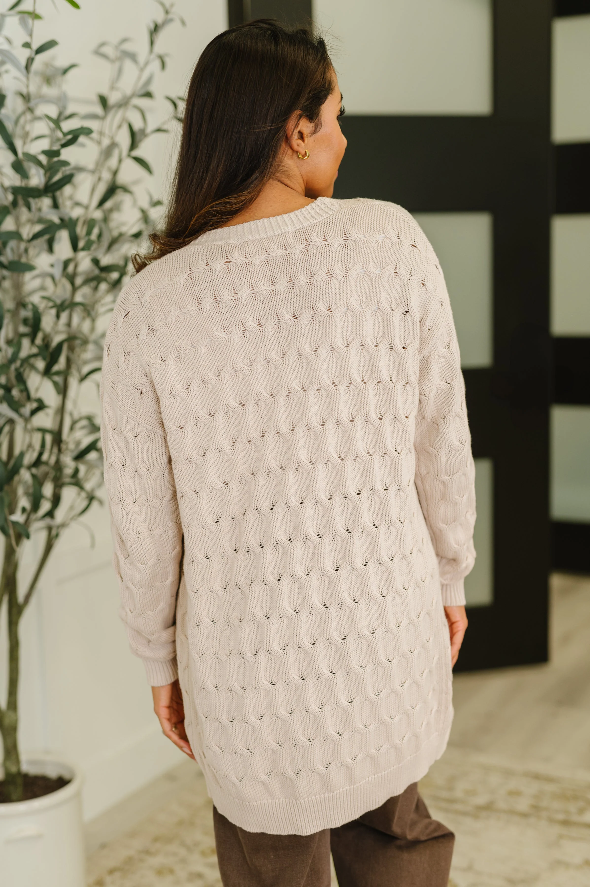Laugh Airily Cable Knit Cardigan - Image 5