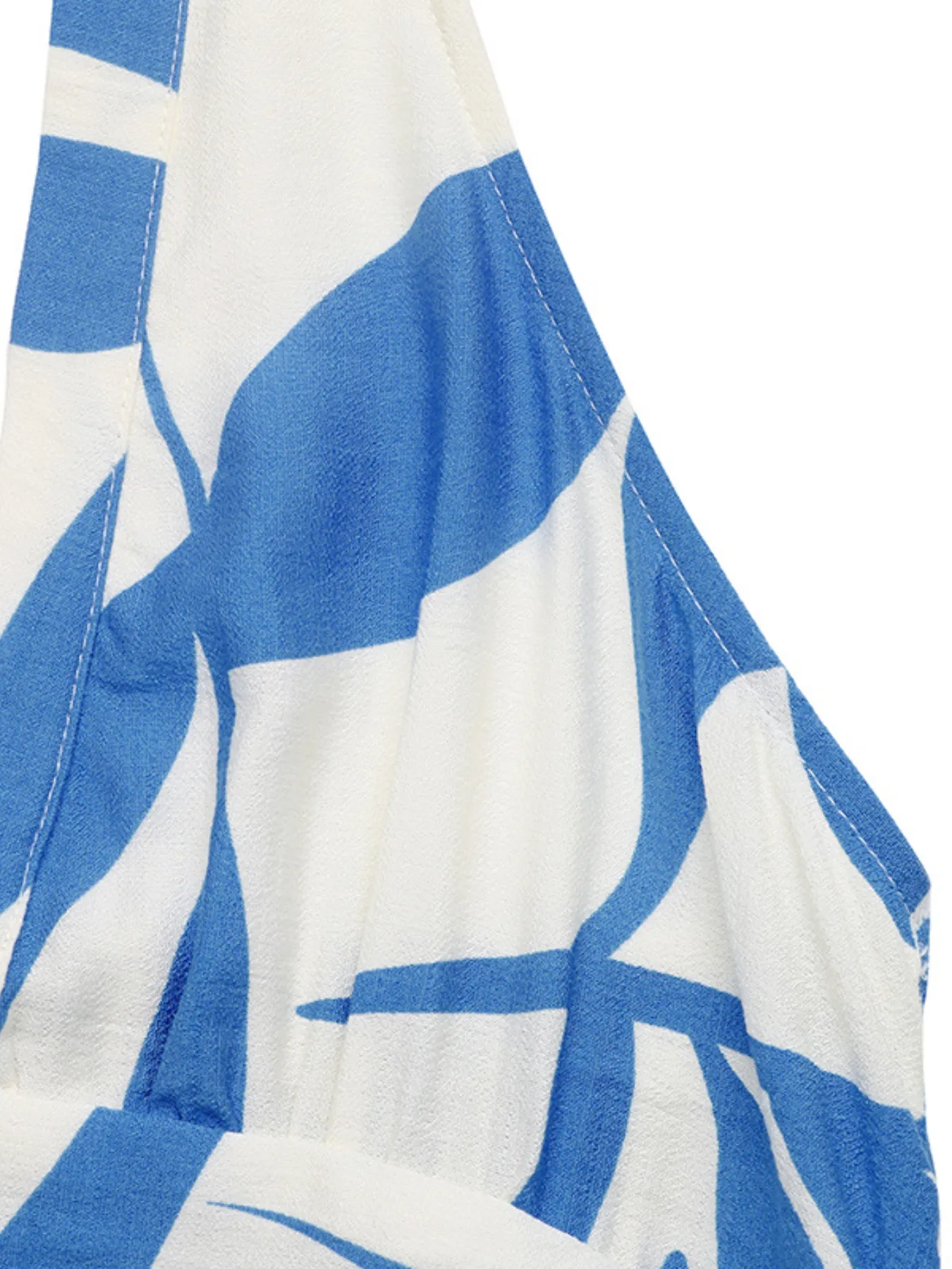 Leaf Print Halter Neck Midi Dress - Image 9