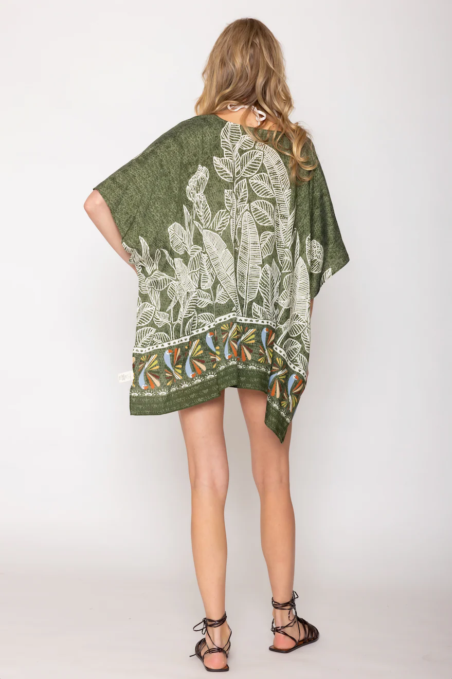Leaf Print Poncho - Image 5