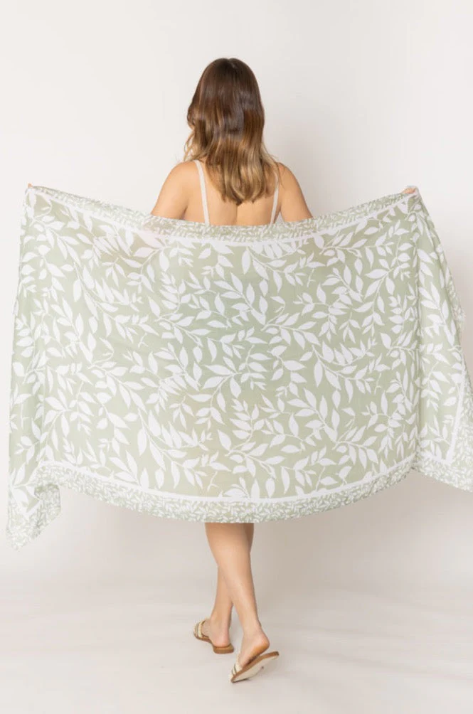 Leaf Print Scarf - Image 4
