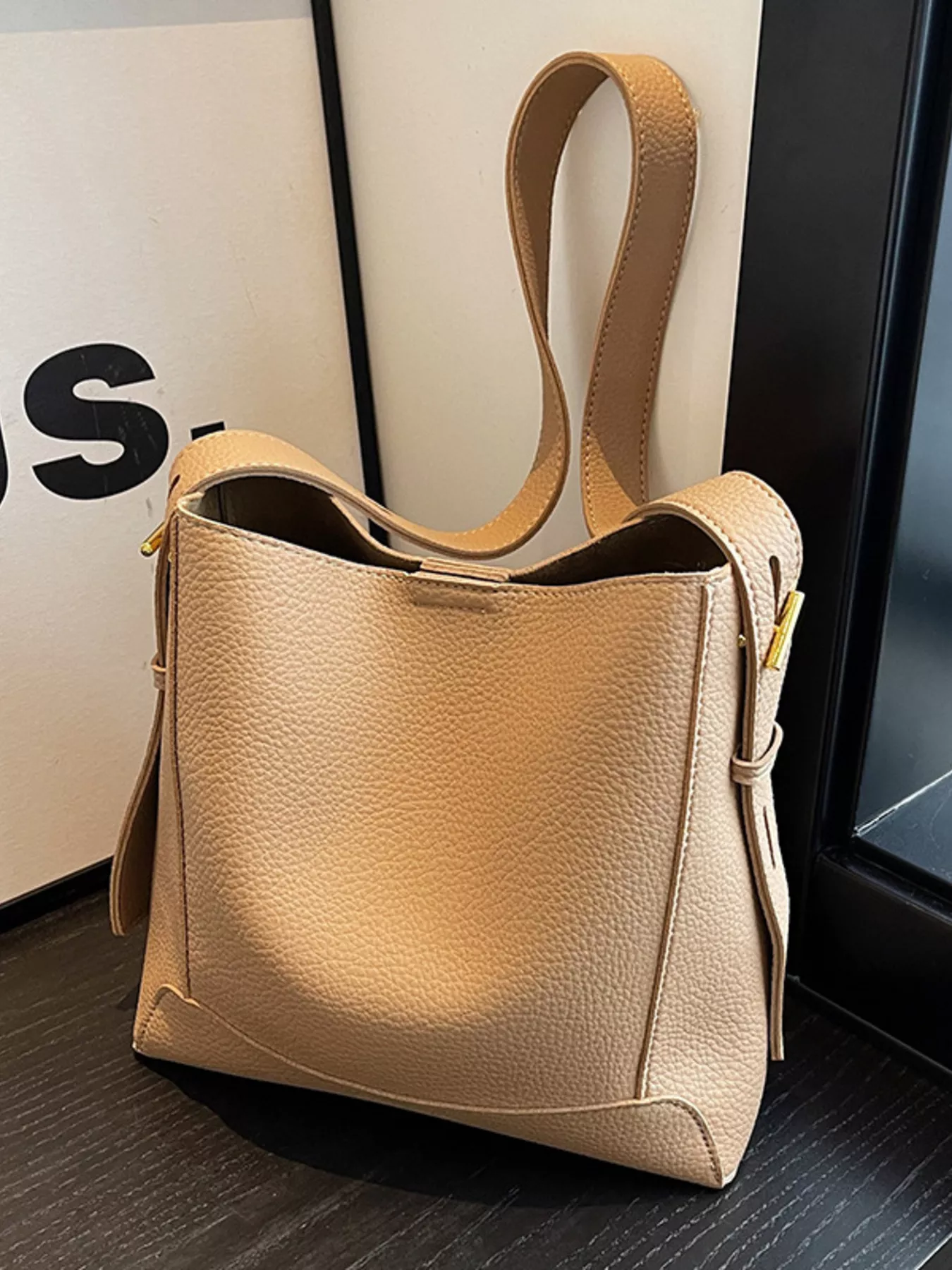 Leather Adjustable Strap Crossbody Bag - Image 4