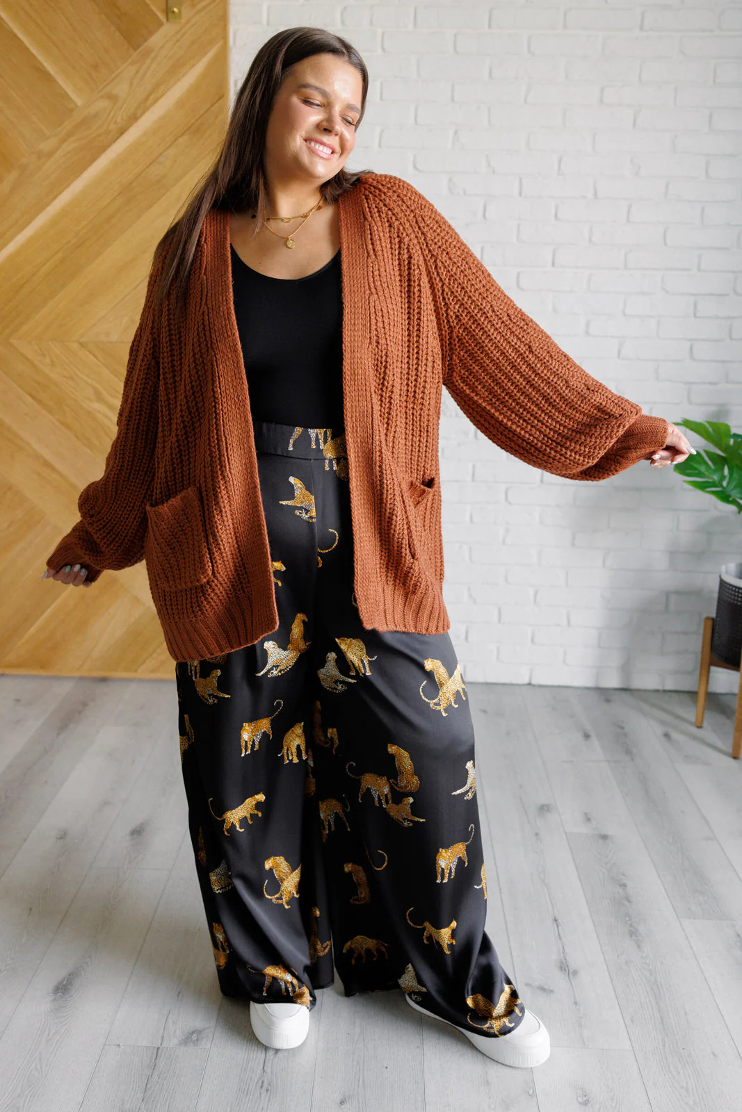 Legendary in Leopard Satin Wide Leg Pants - Image 5