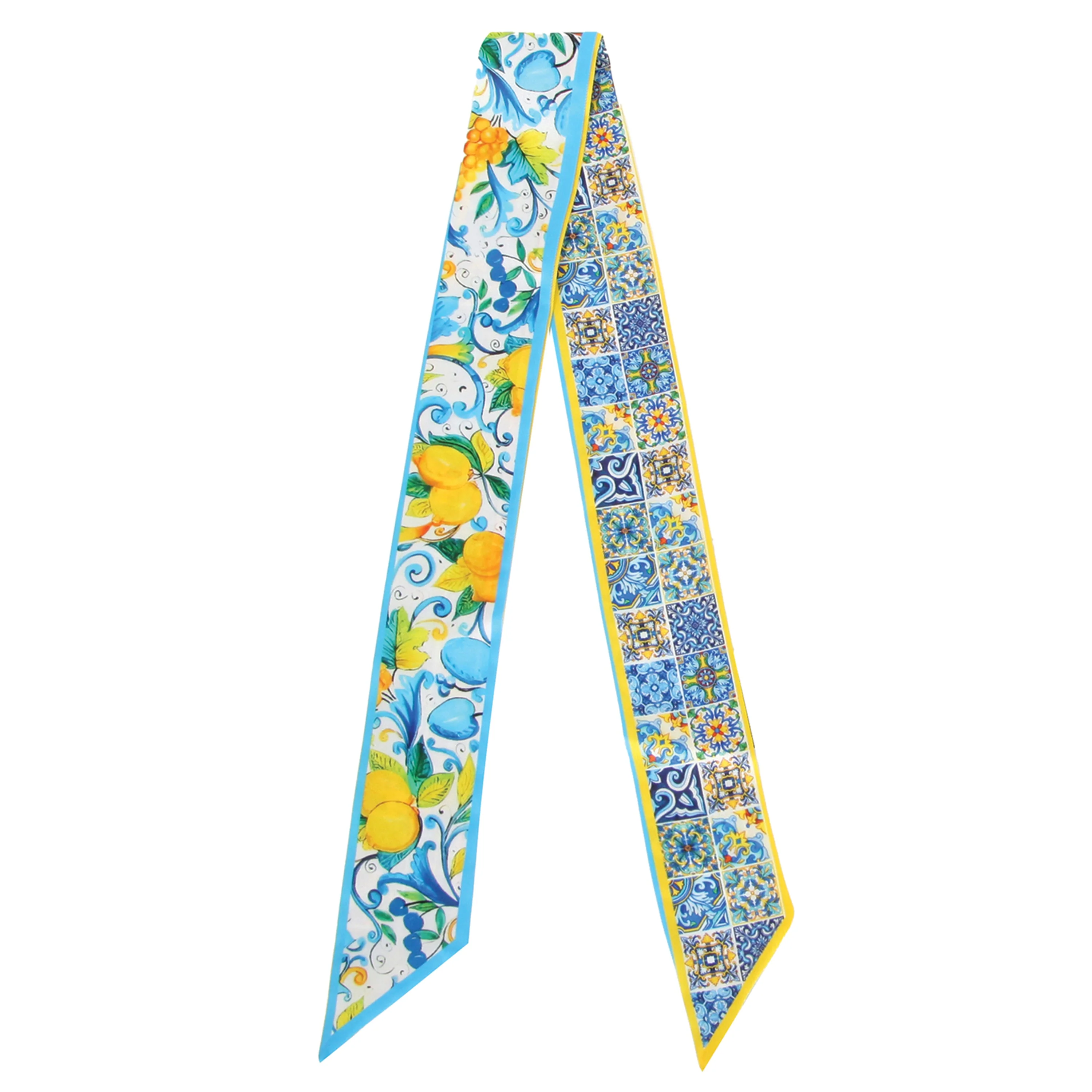 Lemon Patchwork Skinny Scarf - Image 2