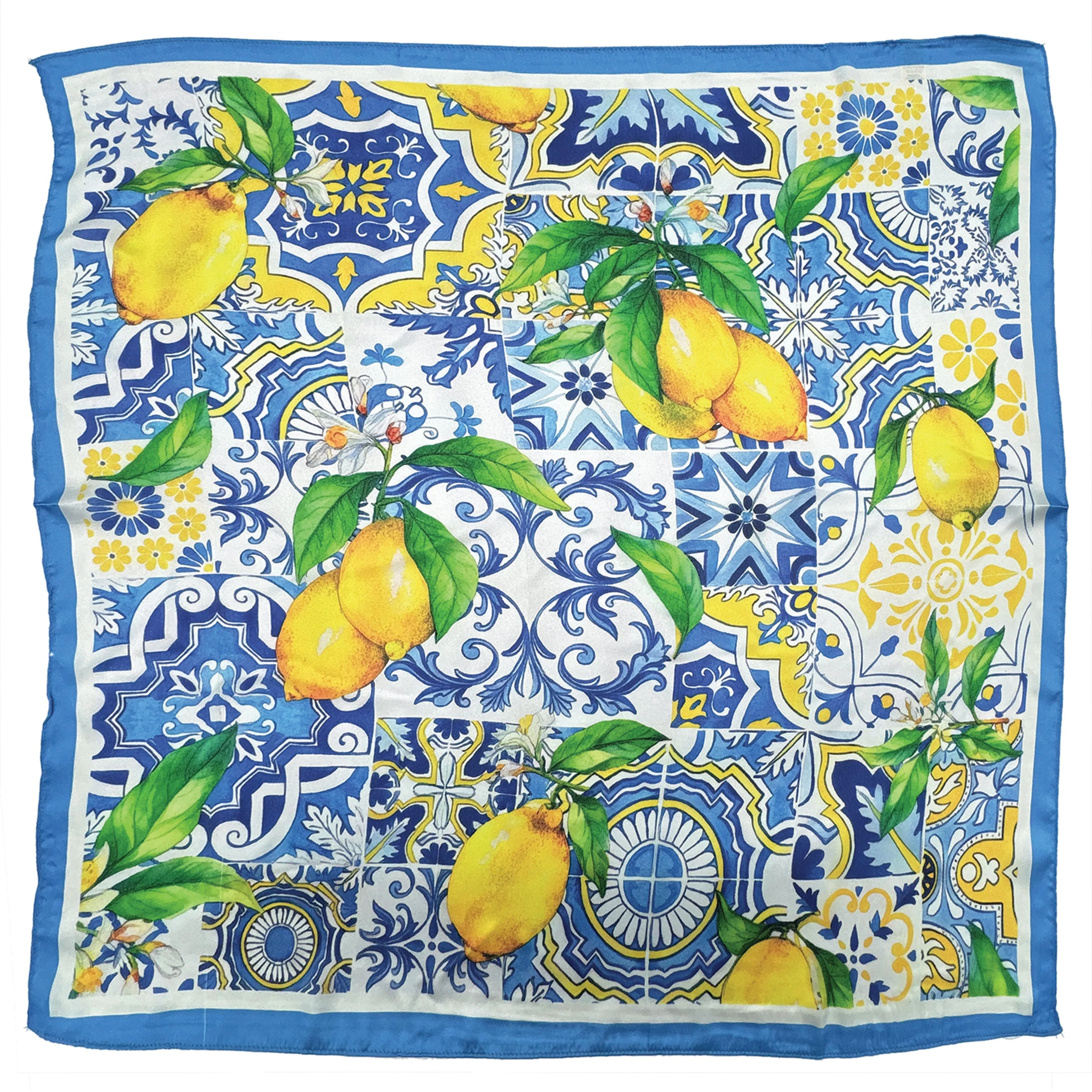 Lemon Print Square Scarf - Image 3