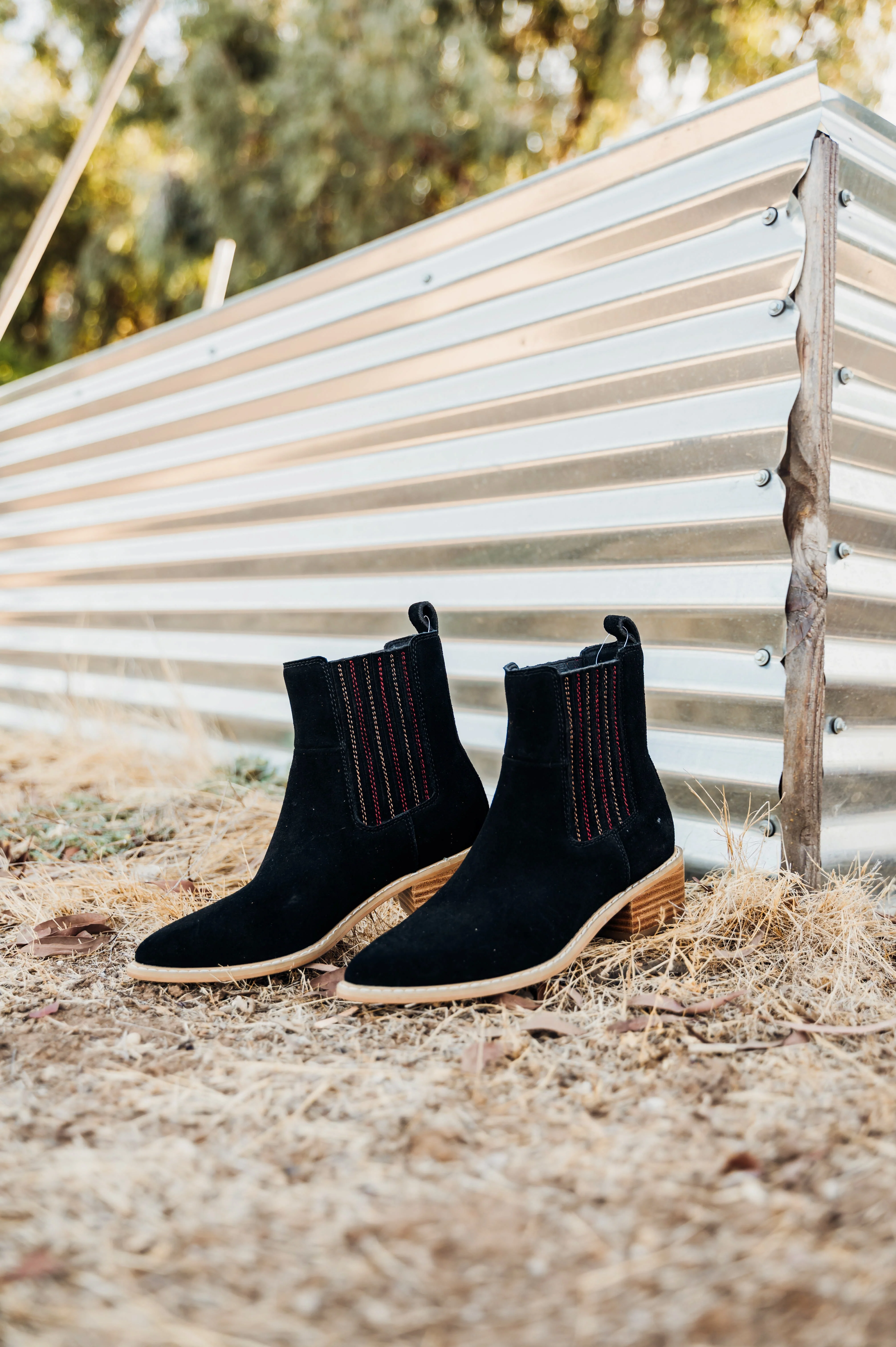 Leonor Suede Ankle Boot in Black - Image 3