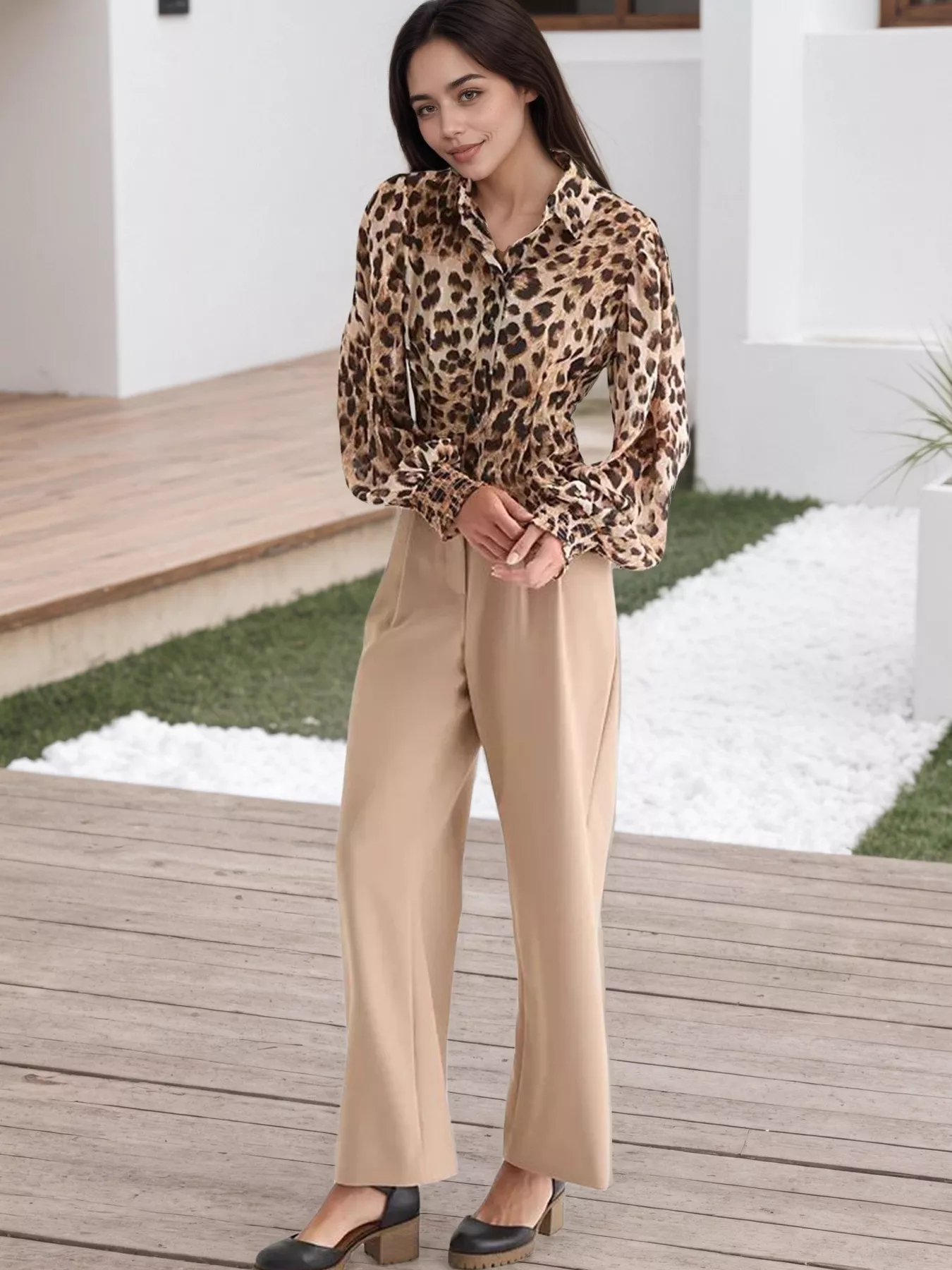 Leopard Button Up Shirt - Image 3