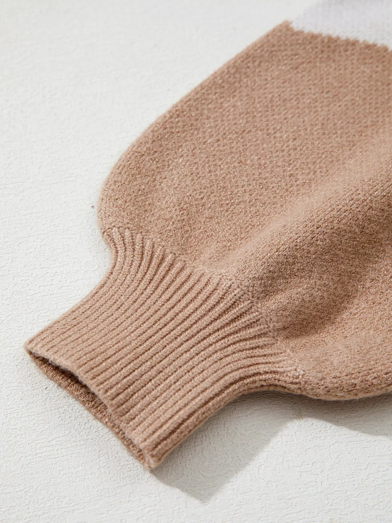 Leopard Color Block Knit Round Neck Baggy Sweater - Image 6