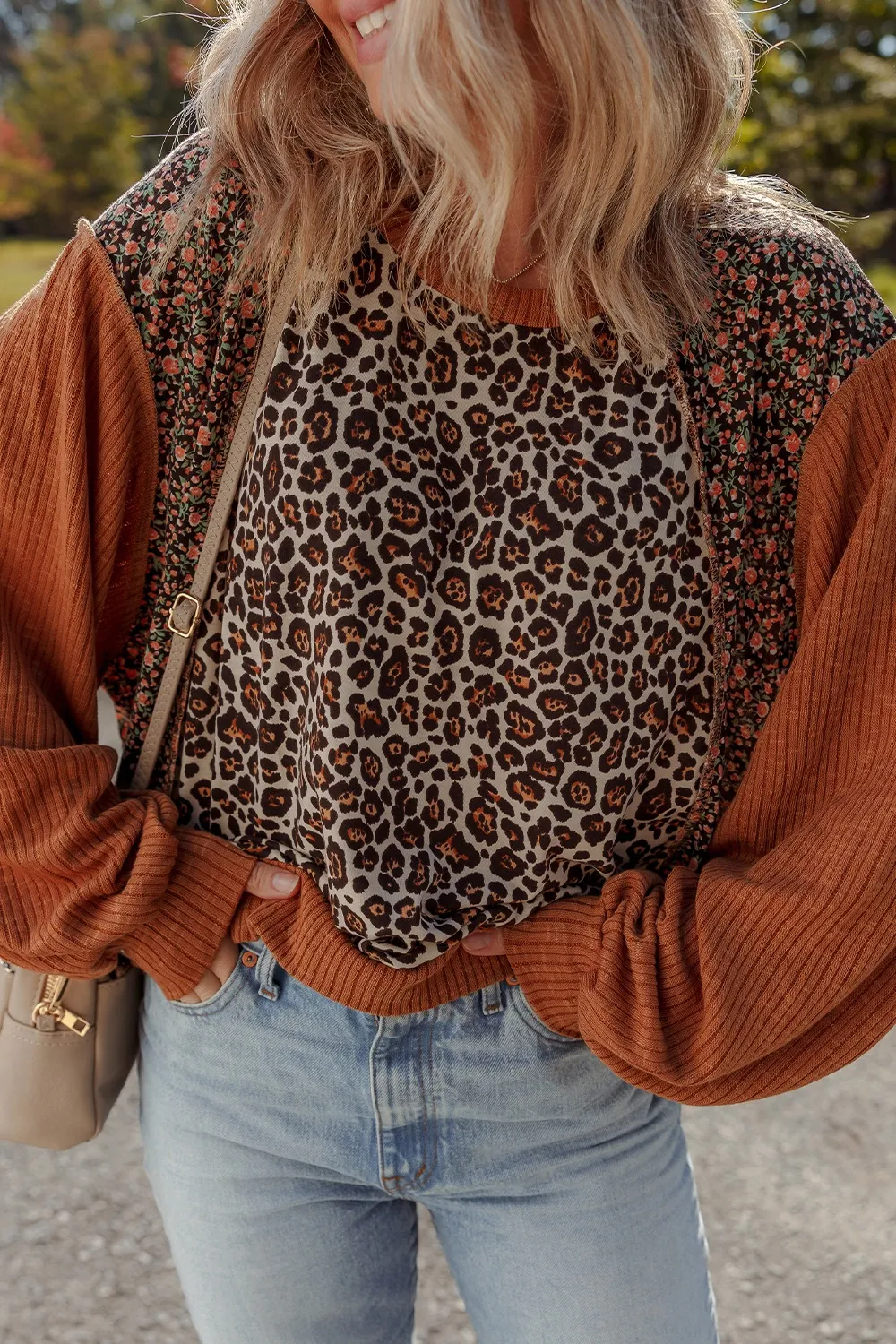 Leopard Print Long Sleeve Sweatshirt - Image 6