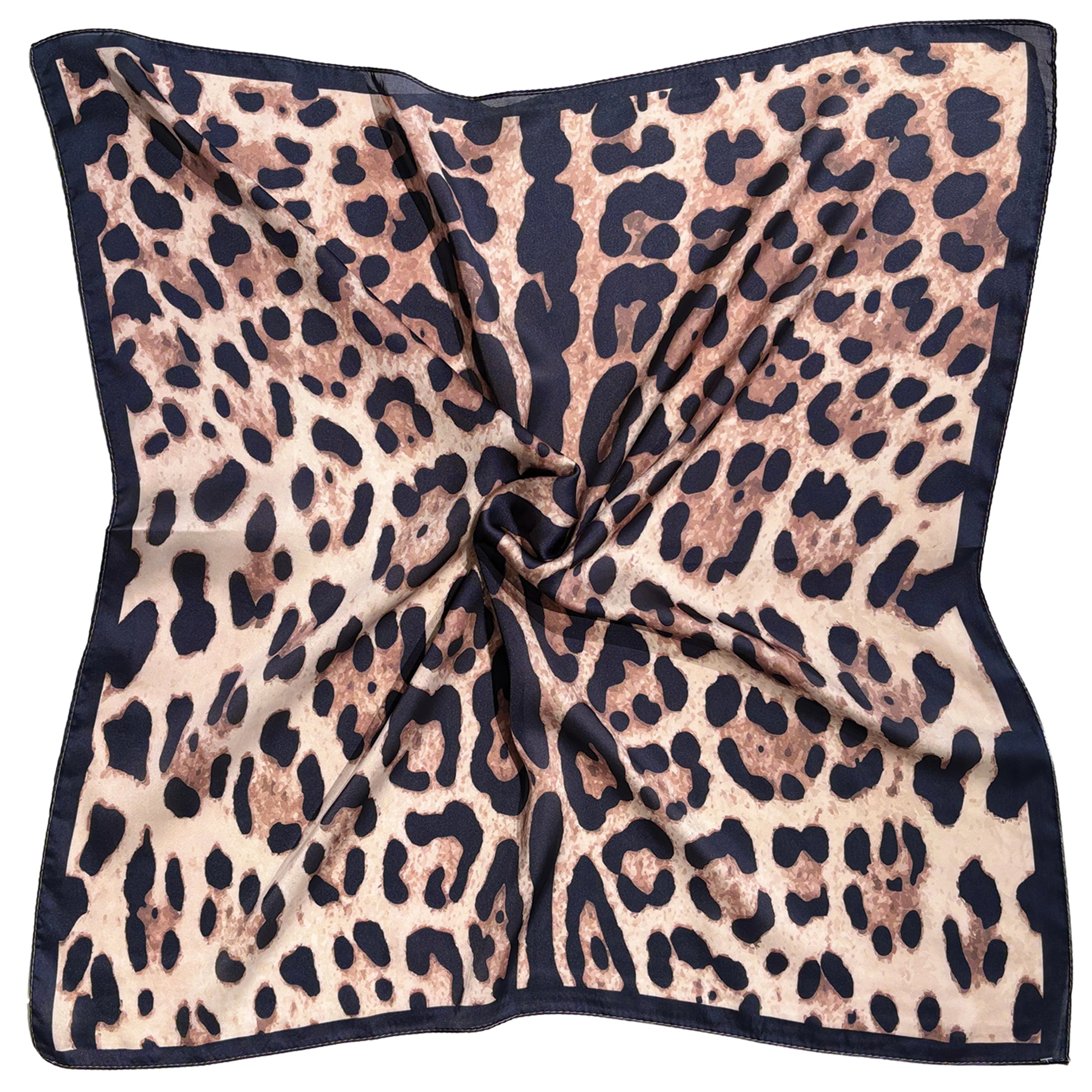 Leopard Print Square Scarf - Image 4