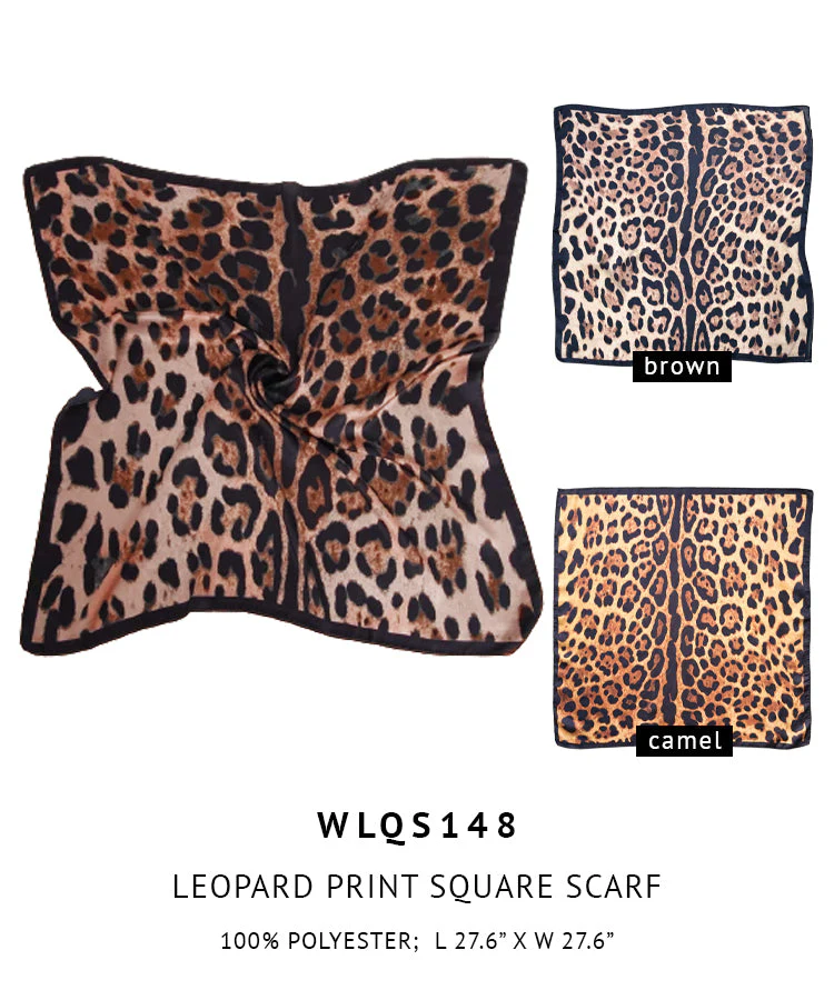 Leopard Print Square Scarf - Image 8