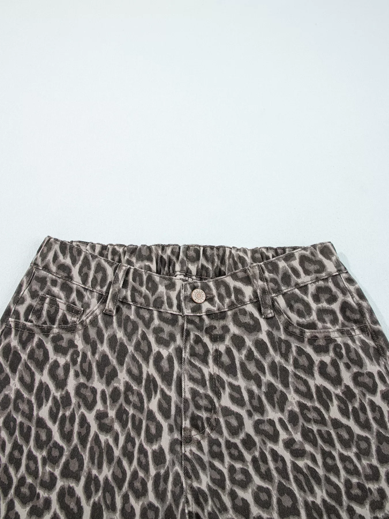 Leopard Straight Loose Leg Jeans - Image 5