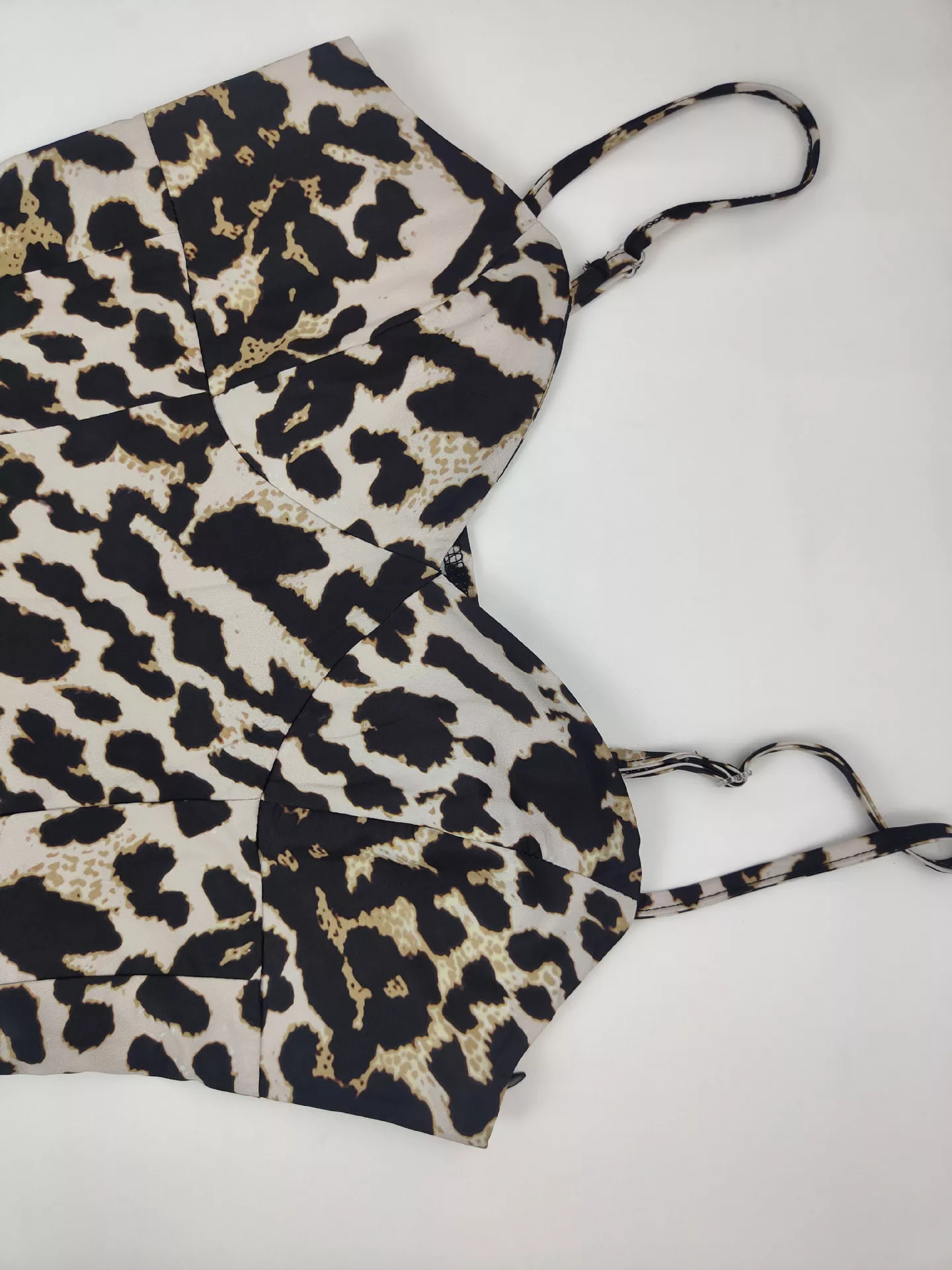 Leopard Sweetheart Neck Maxi Dress - Image 4