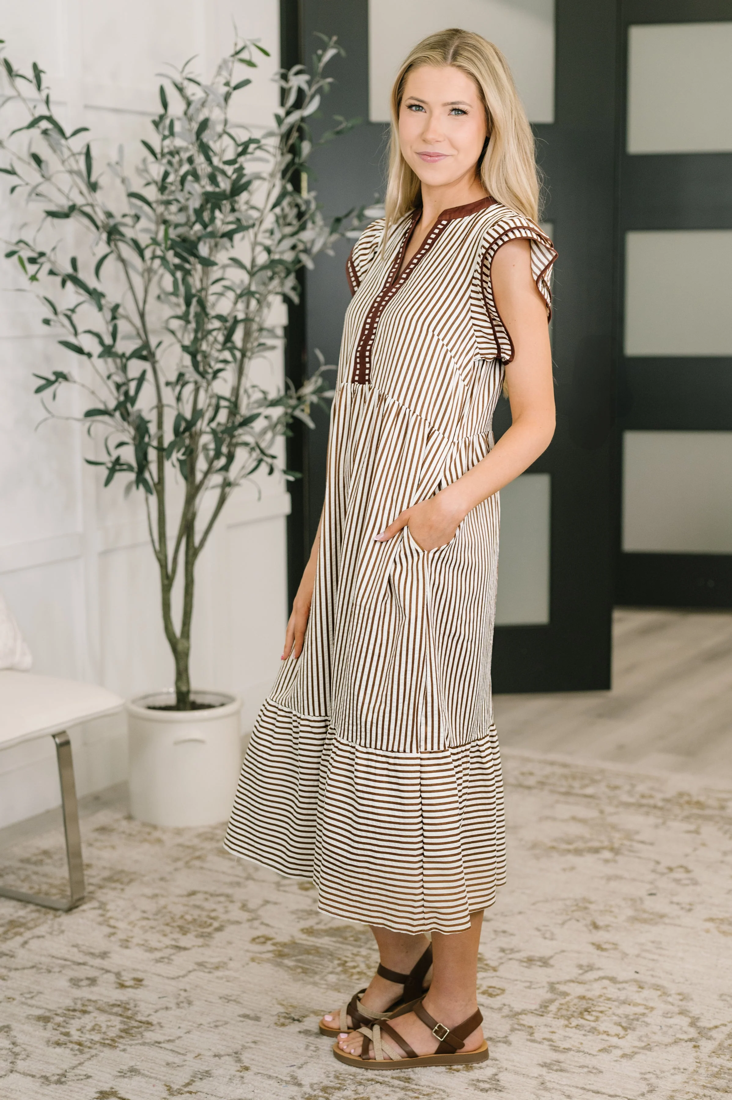 Let Me Love You Cap Sleeve Tiered Dress - Image 4