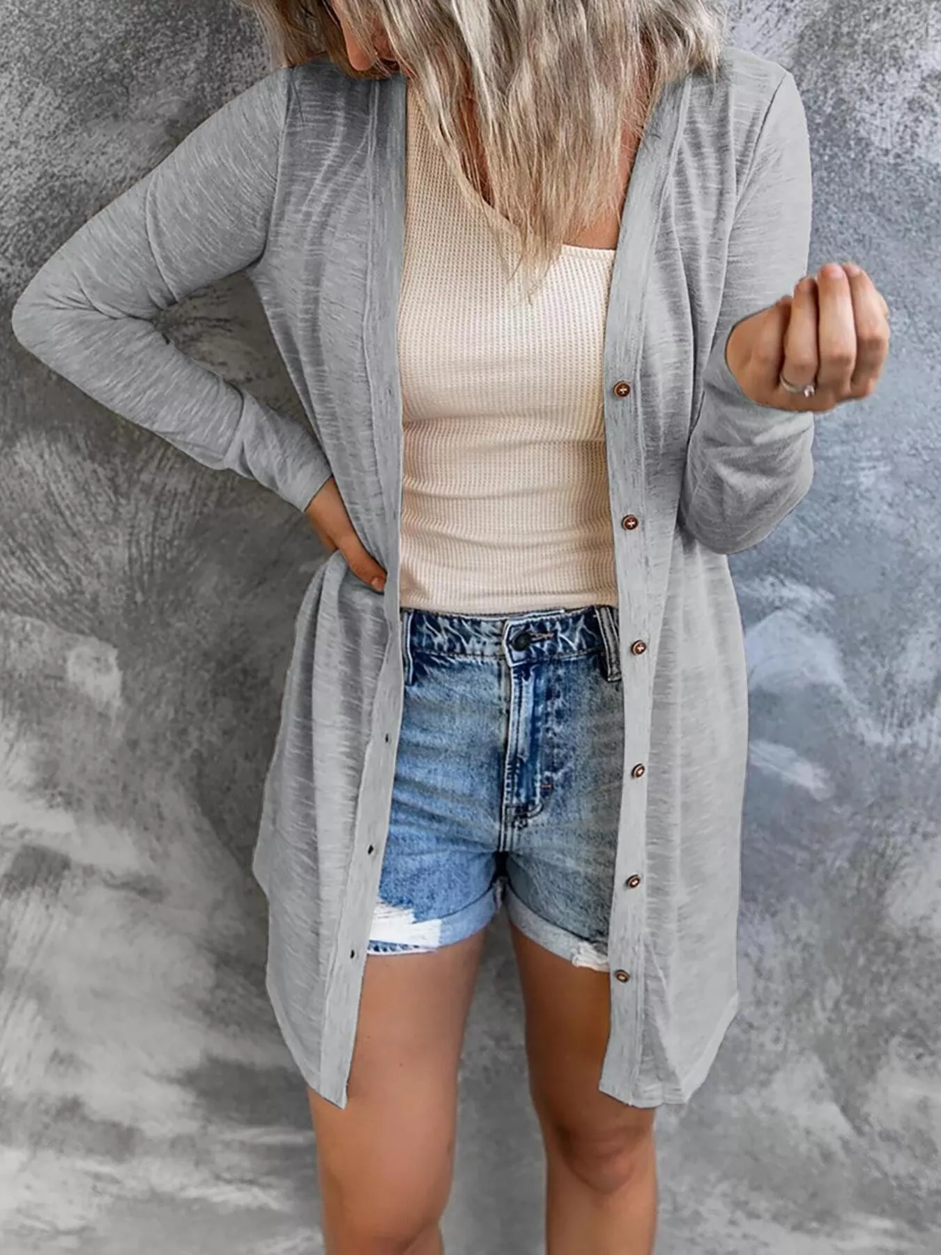 Lightweight Button-Down Cardigan - Image 10