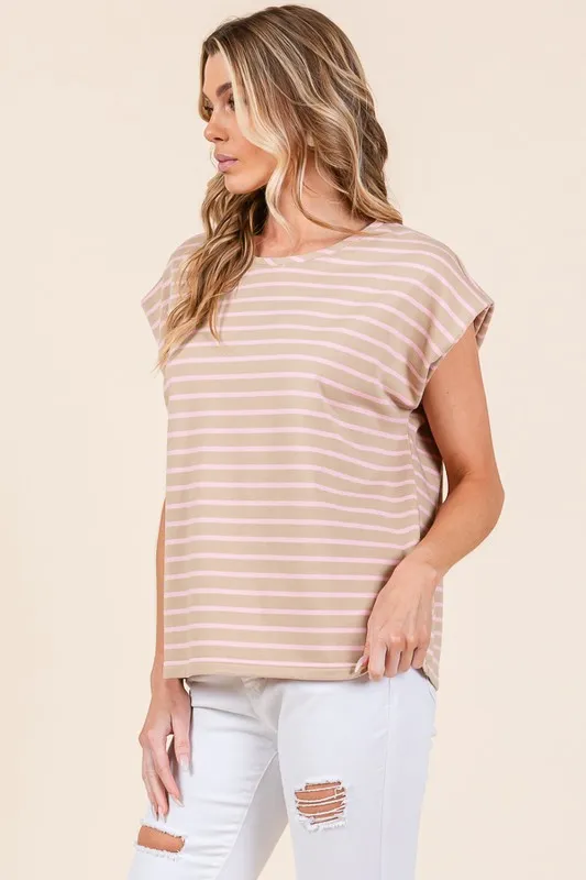 Lime 'N' Chili Striped Muscle Sleeve Top - Image 8