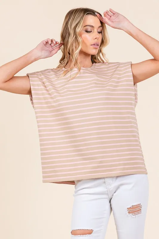 Lime 'N' Chili Striped Muscle Sleeve Top - Image 9