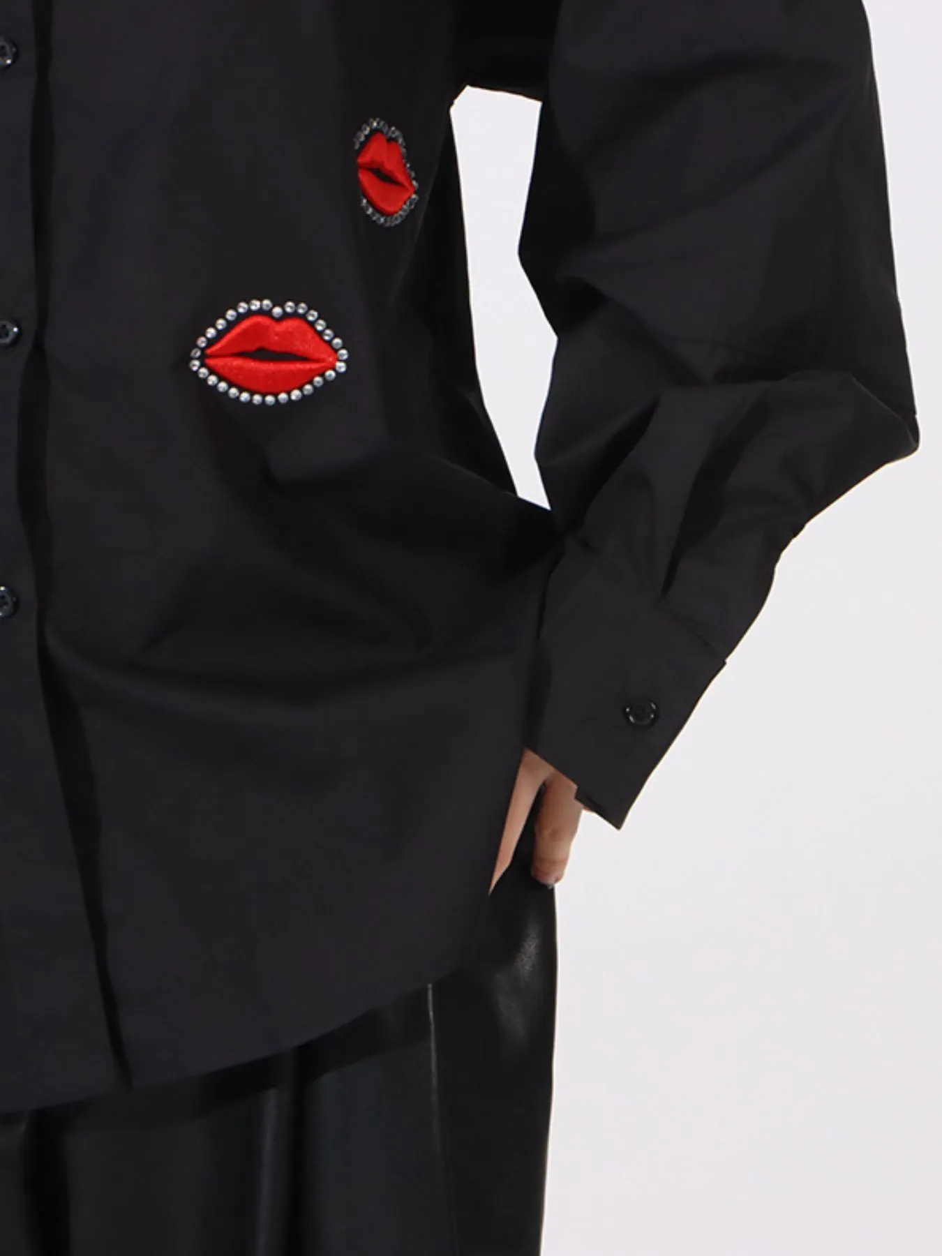 Lips Button Up Long Sleeve Shirt - Image 12