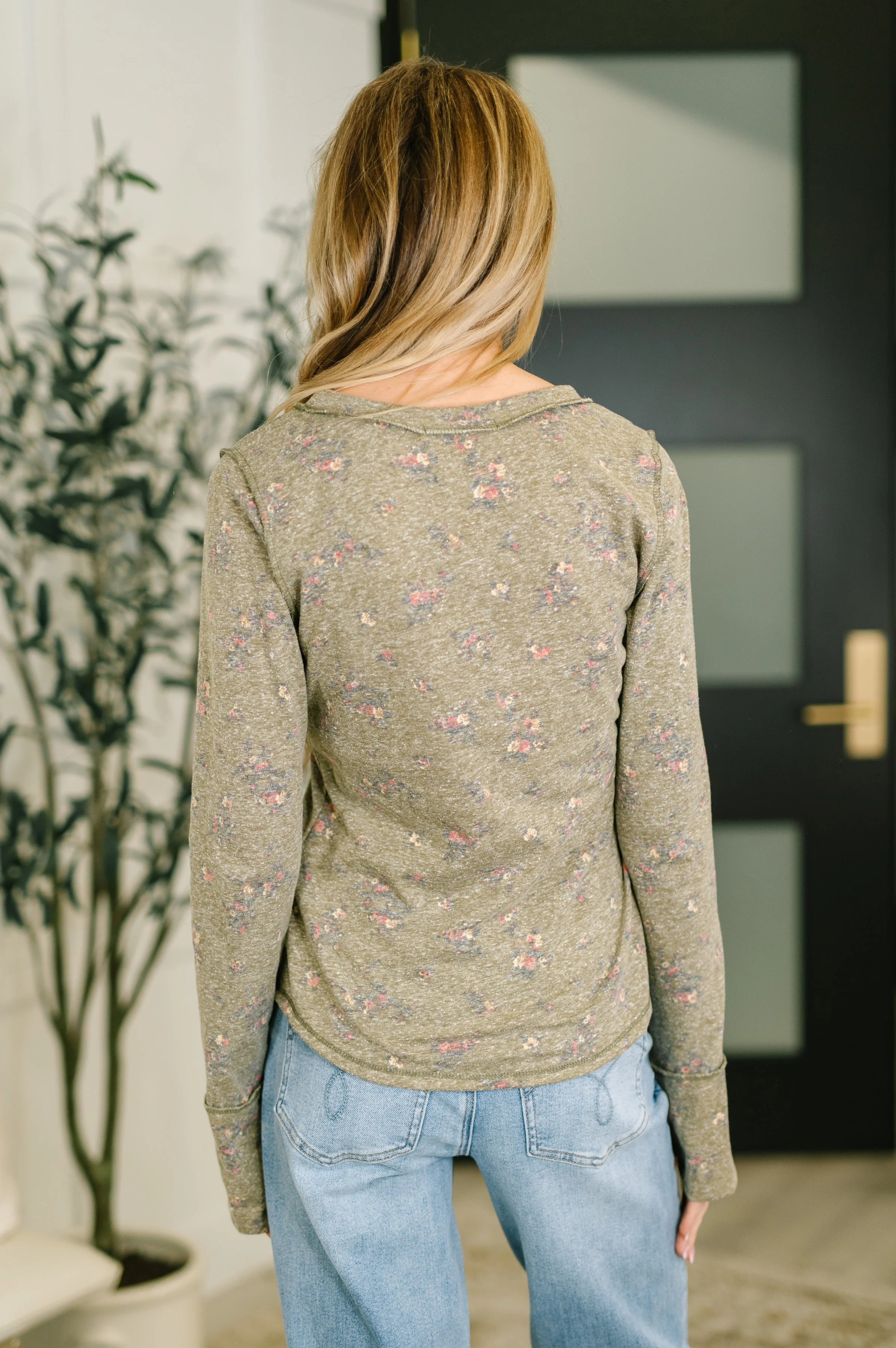Literally Obsessed with Me Long Sleeve Top in Olive - Image 5