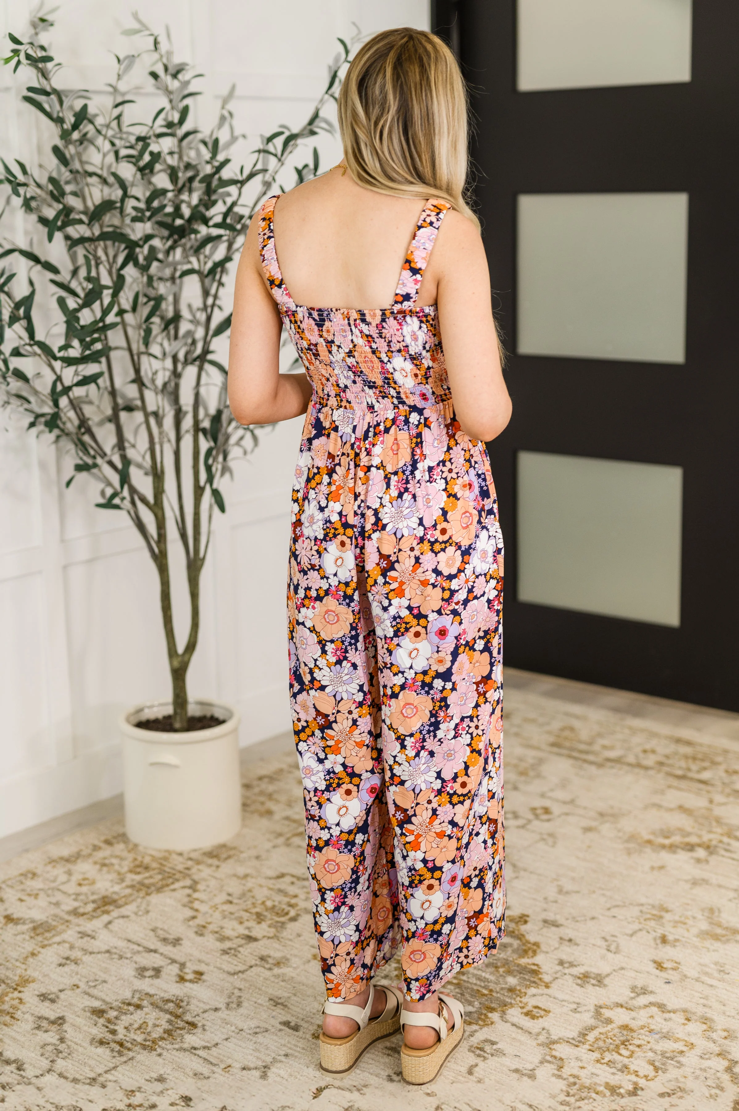 Live Your Best Life Floral Jumpsuit in Retro Floral - Image 4