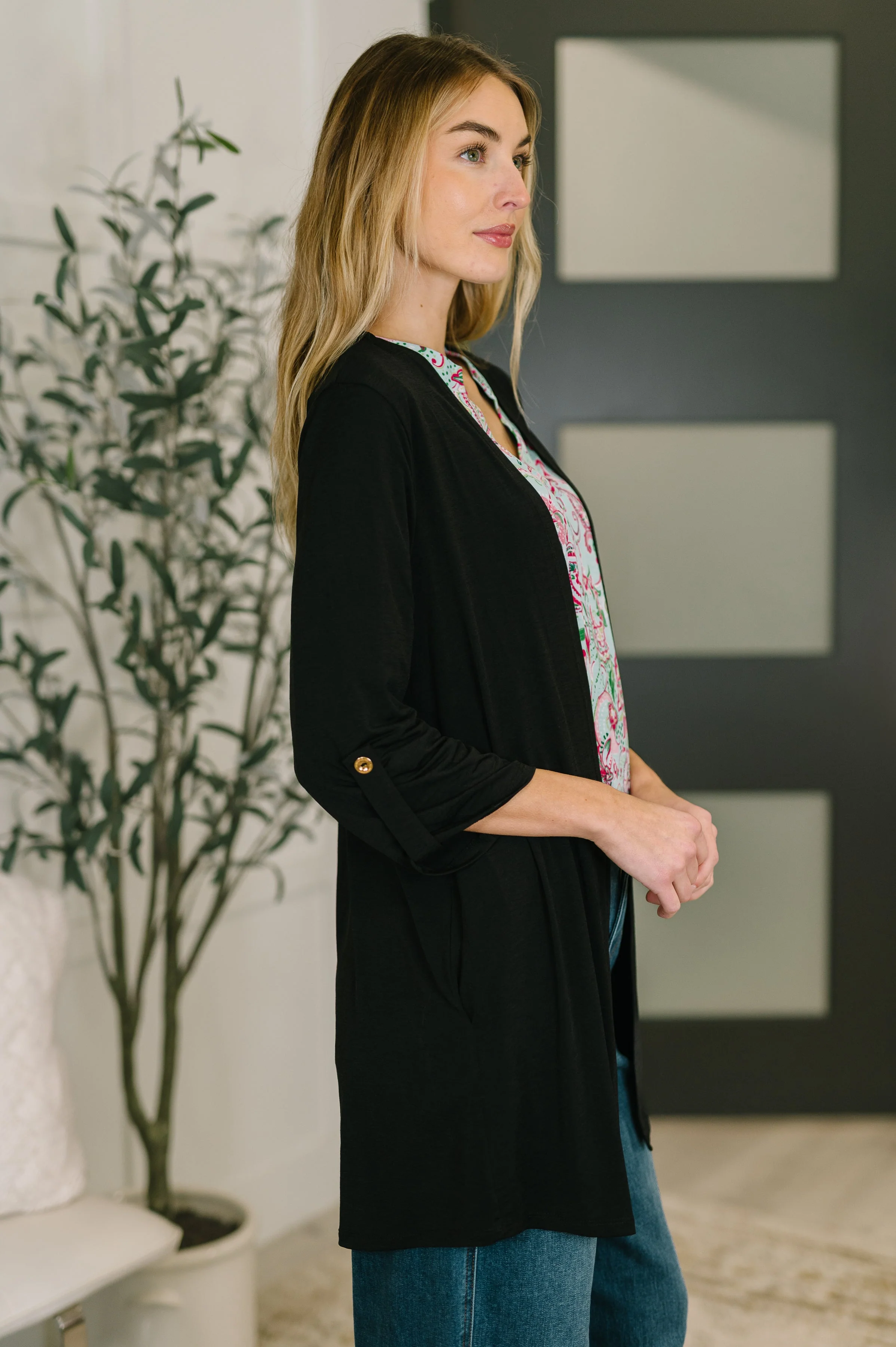 Lizzy Cardigan in Black - Image 4