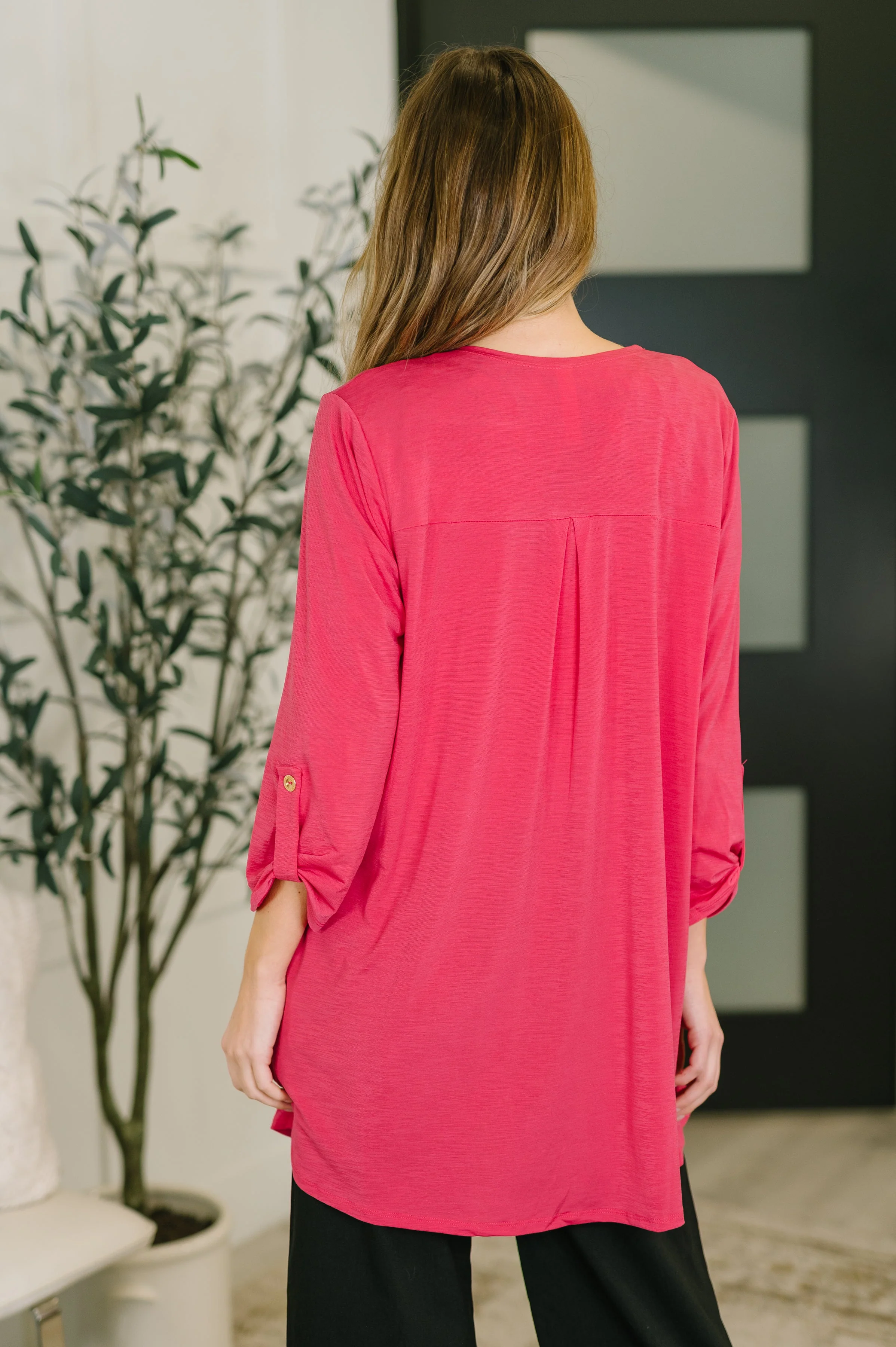 Lizzy Cardigan in Fuchsia - Image 4