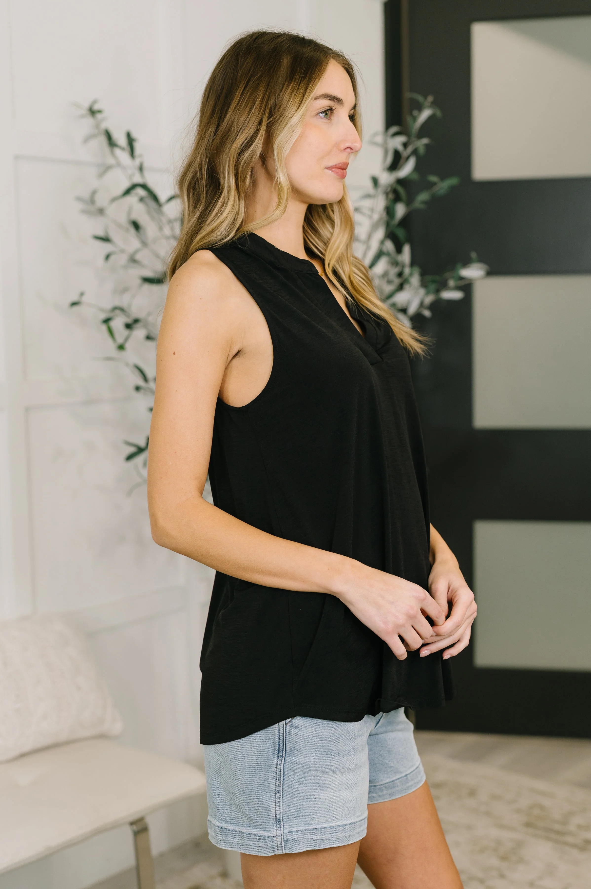 Lizzy Tank Top in Black - Image 4