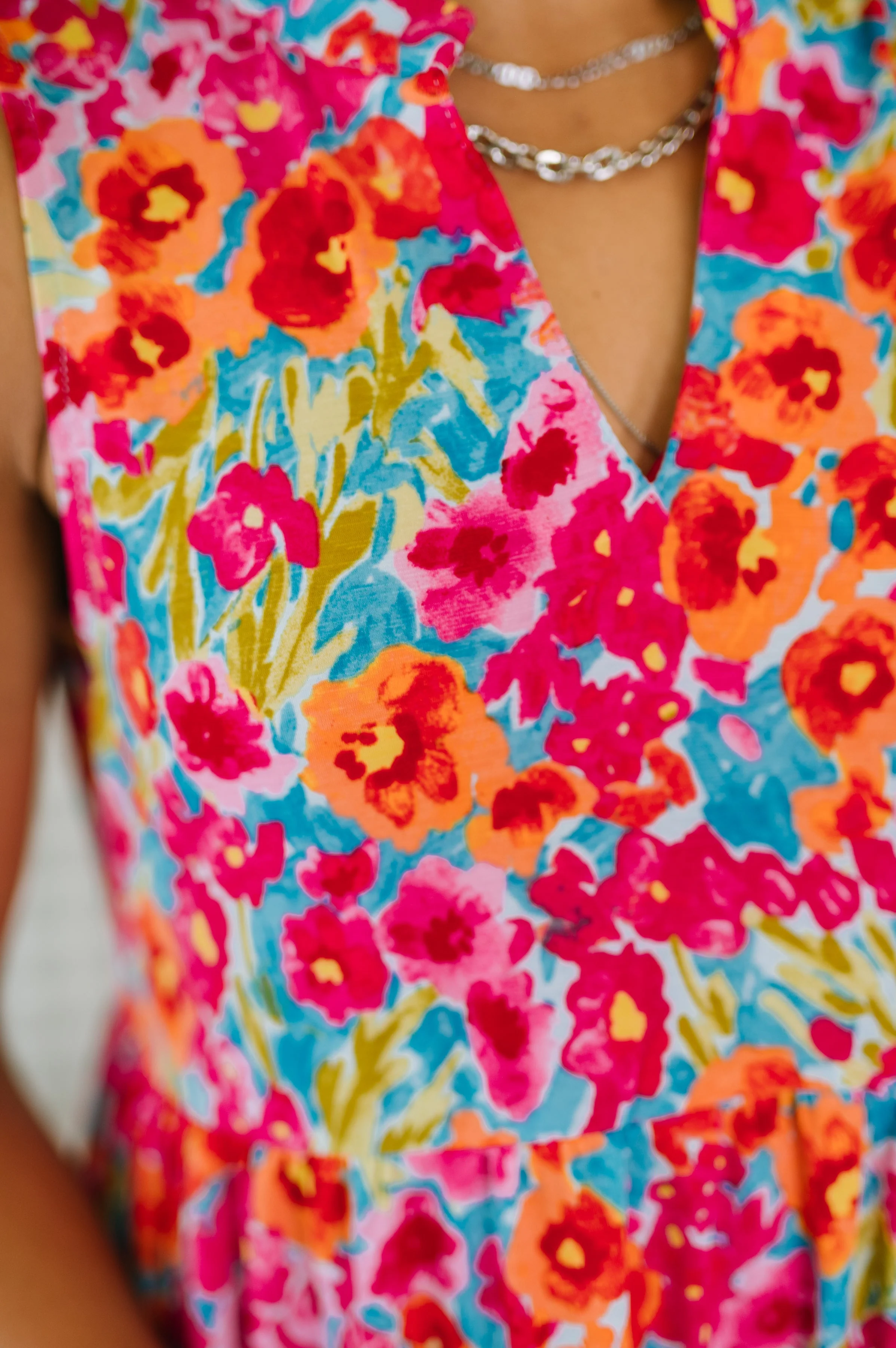 Lizzy Three Tier Tank Dress in Morning Glory - Image 2