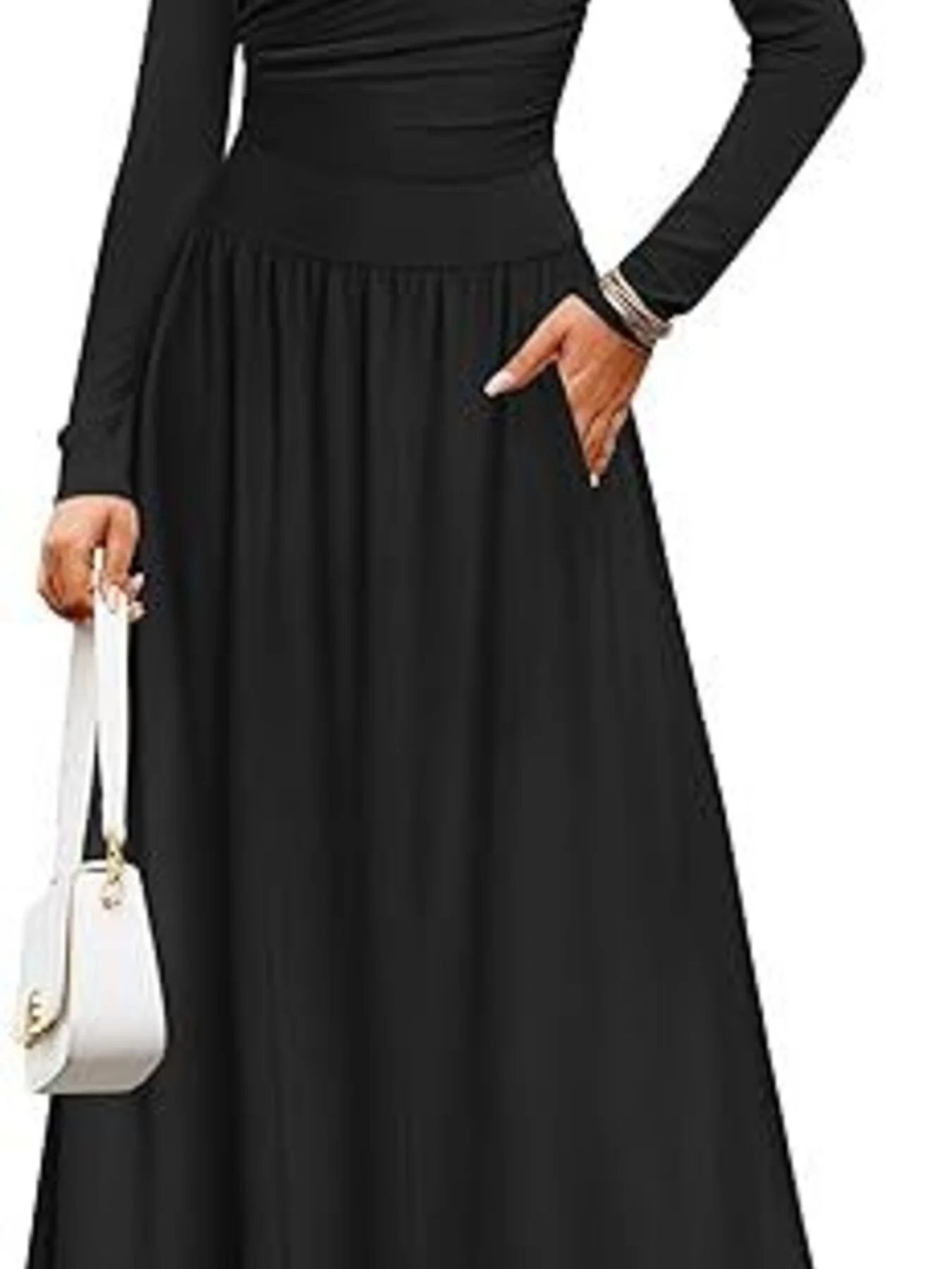Long Sleeve Maxi Dress with Pockets - Image 8