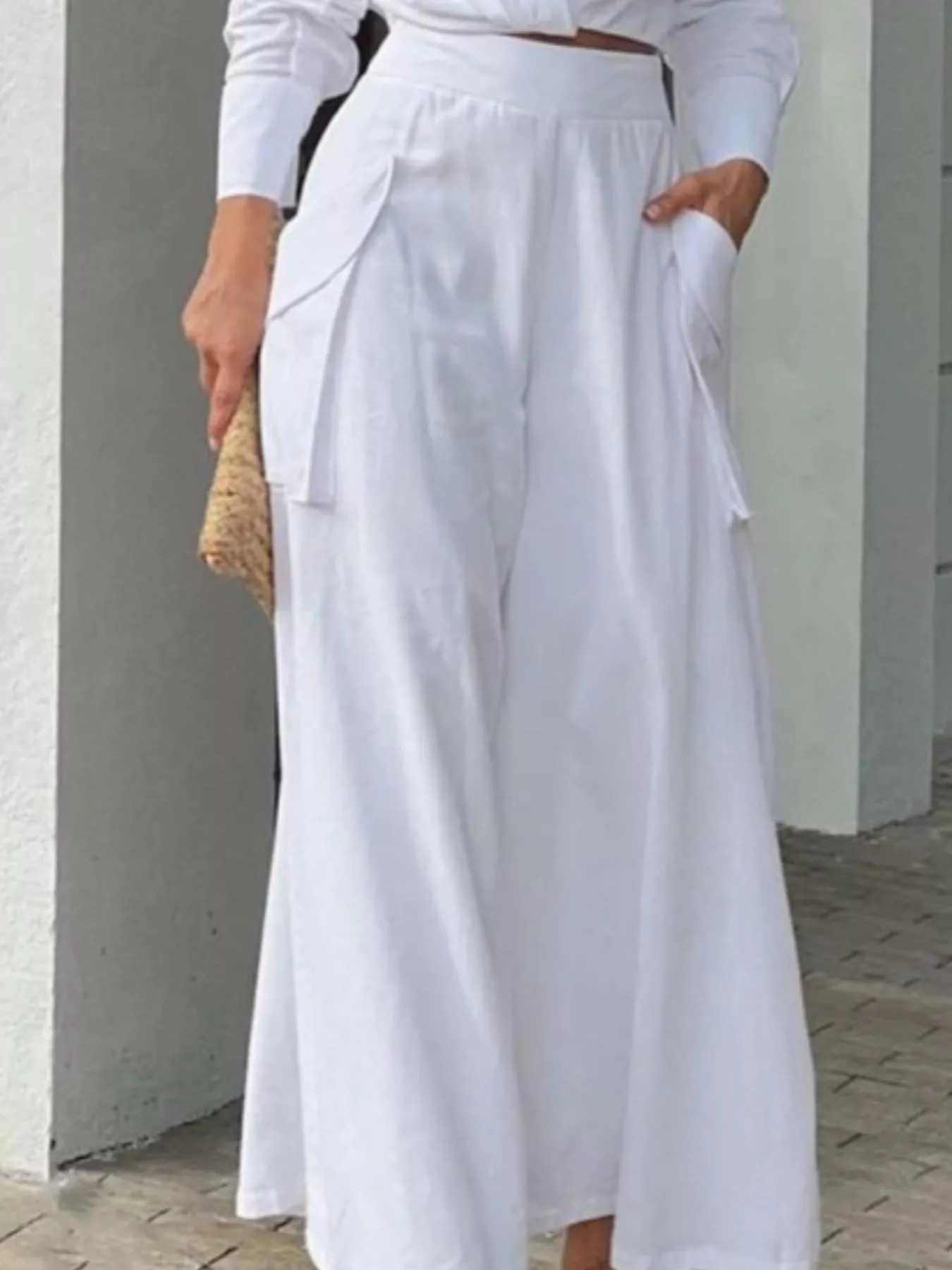 Long Sleeve Shirt and Wide Leg Pants Set - Image 16