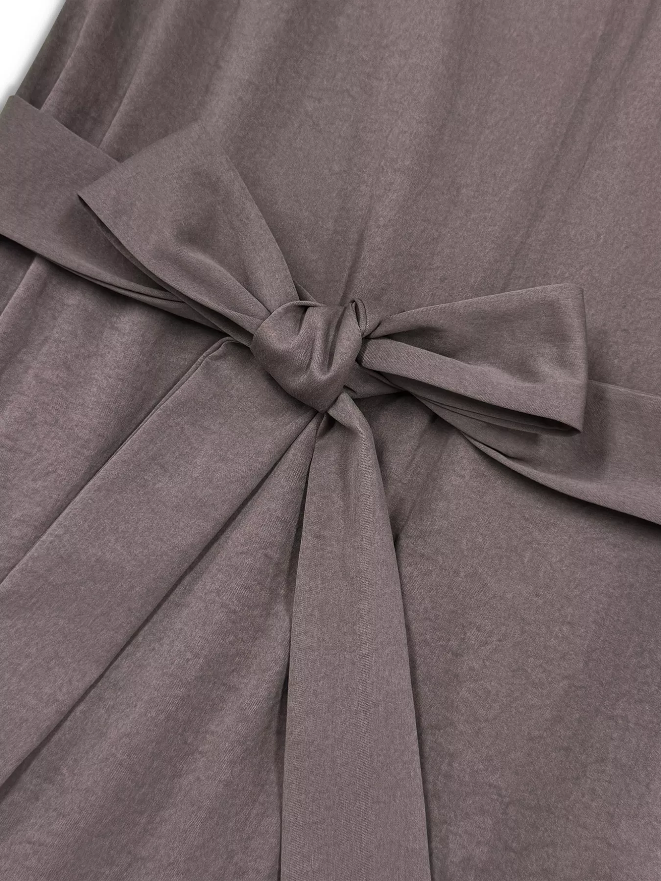 Long Sleeve Tie Waist Ruffle Hem Midi Dress - Image 5