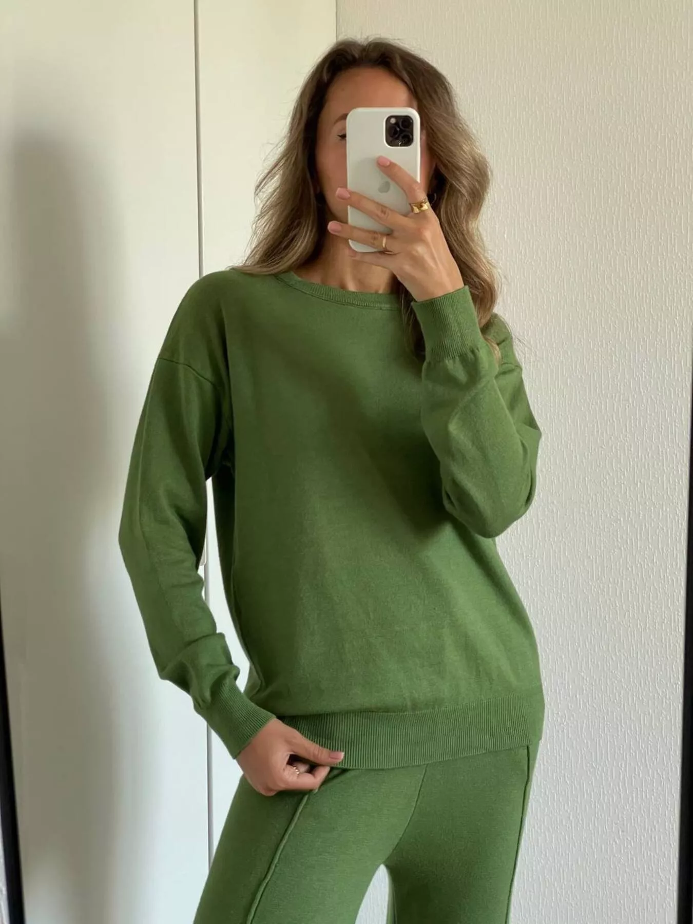 Long Sleeve Top and Pants Sweater Set - Image 7