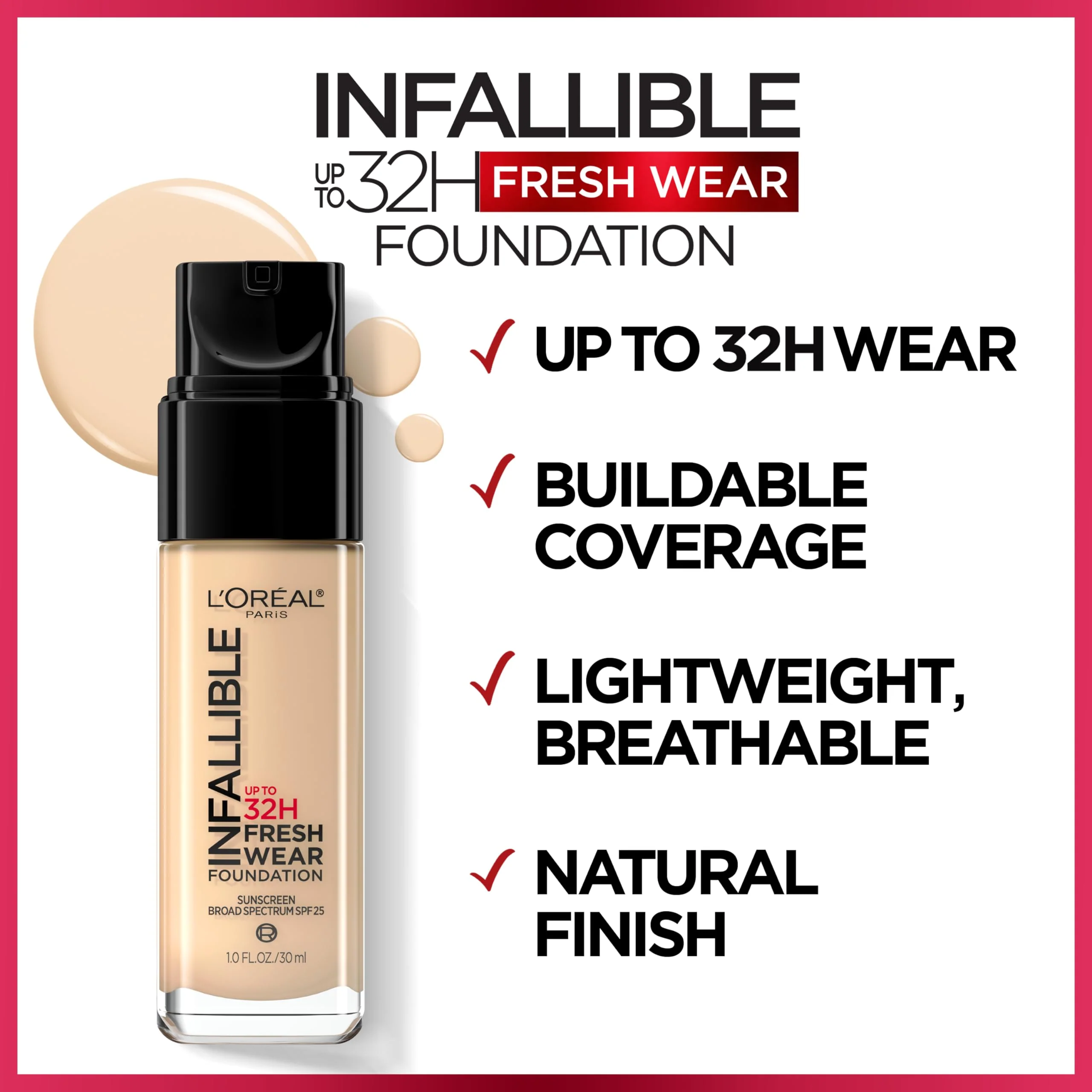 L'Oreal Paris Makeup Infallible Up to 24 Hour Fresh Wear Lightweight Foundation - Image 12
