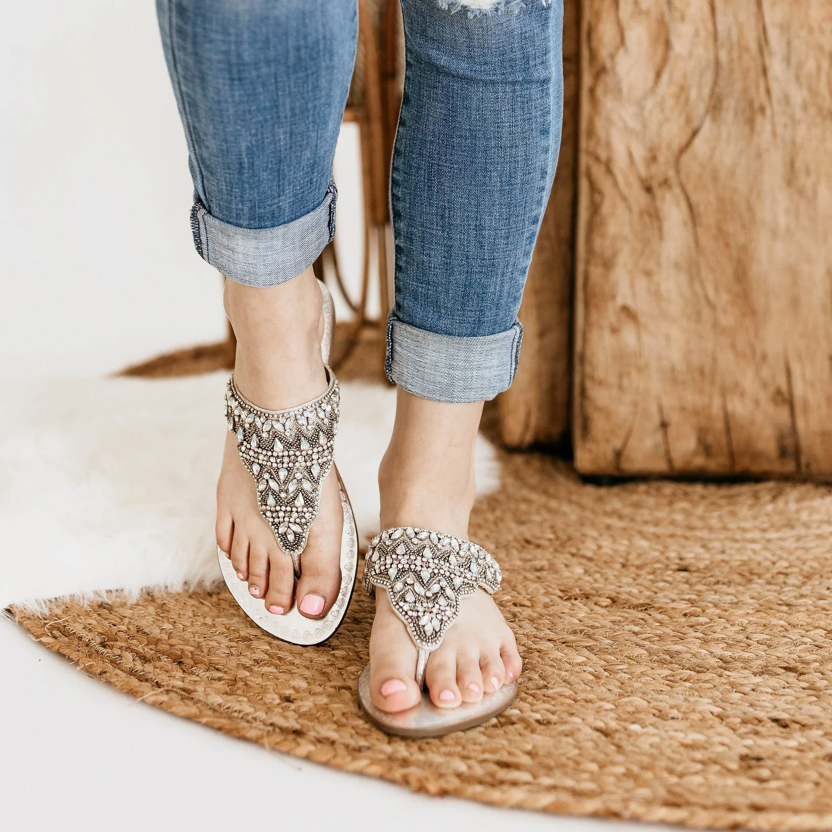 Loving U Sandals in Silver - Image 8
